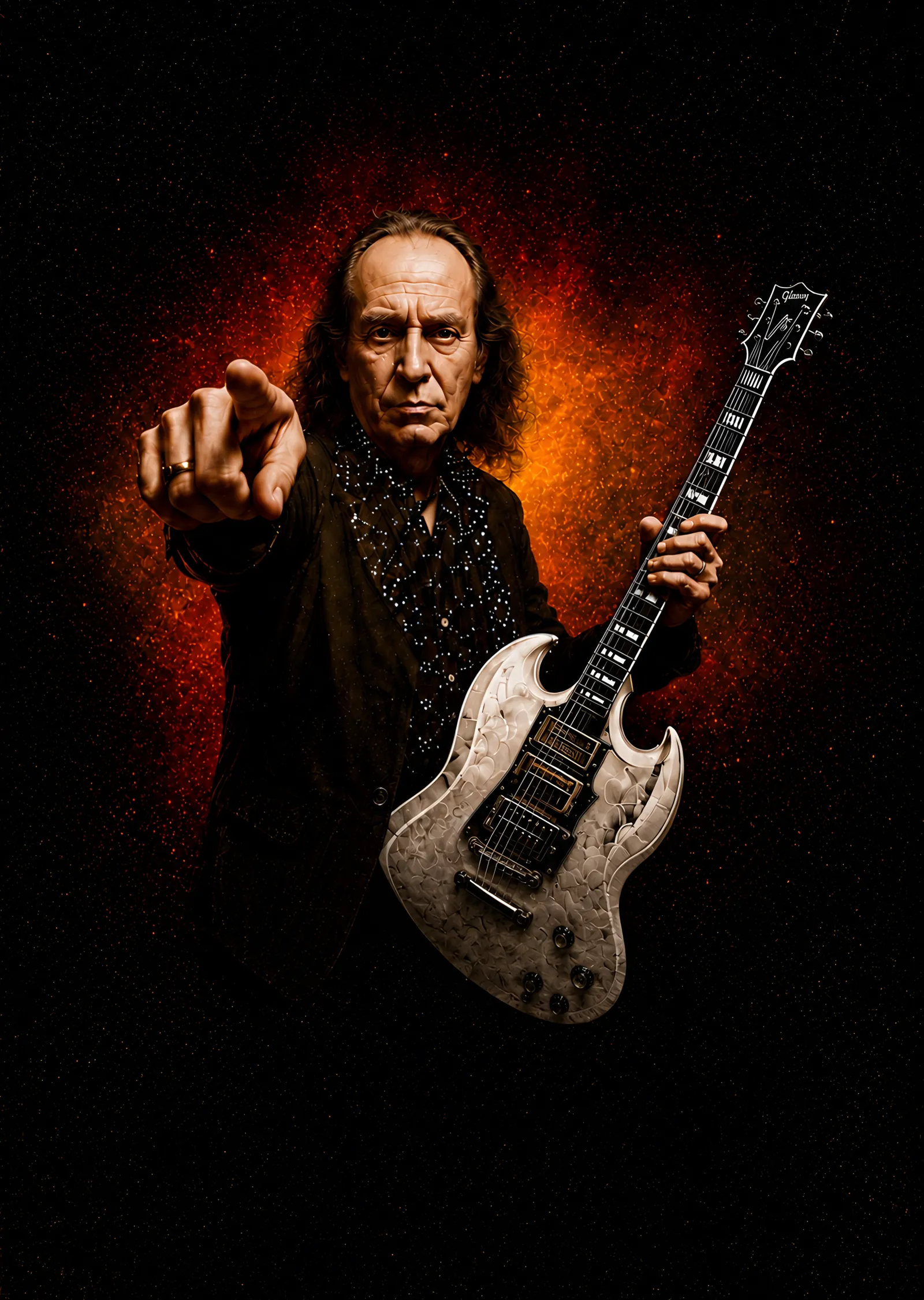 Erkin Koray - Beyaz Gitar metal tablo