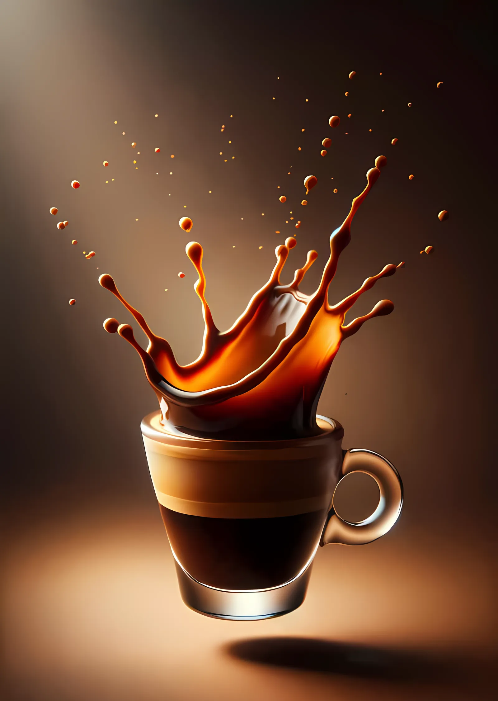 Espresso Sıçraması - Fincanda Donmuş An metal tablo