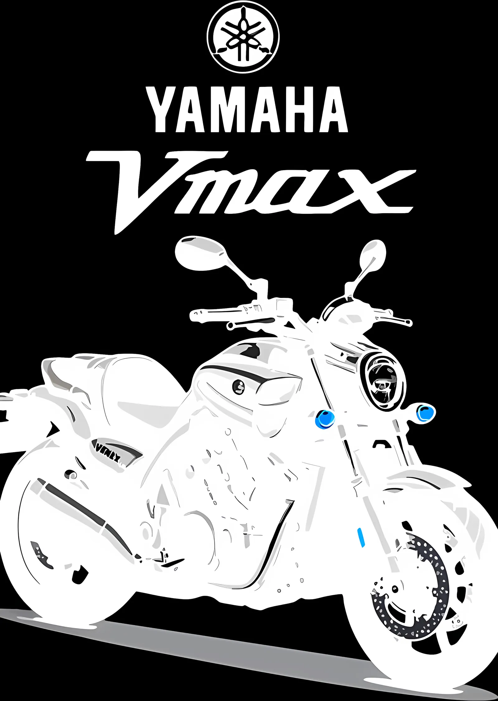 Yamaha VMAX - Çizgi Tasarım metal tablo