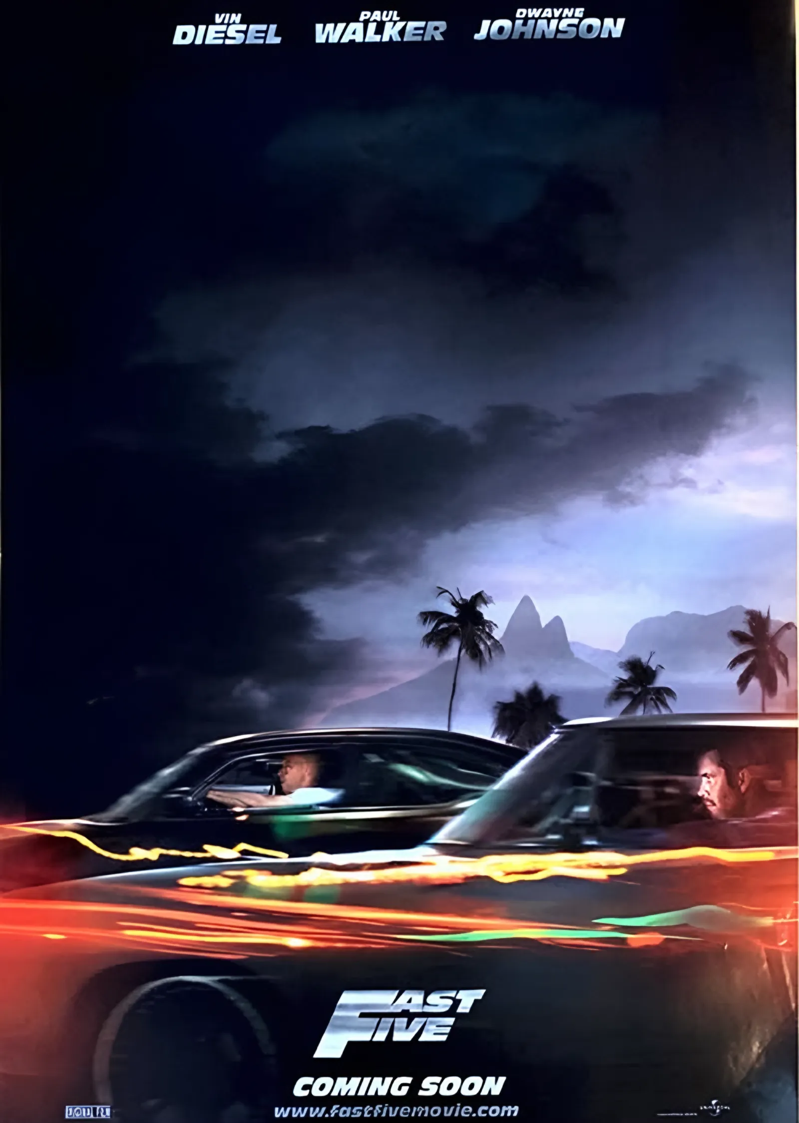 Fast Five Rio Gecesi metal tablo