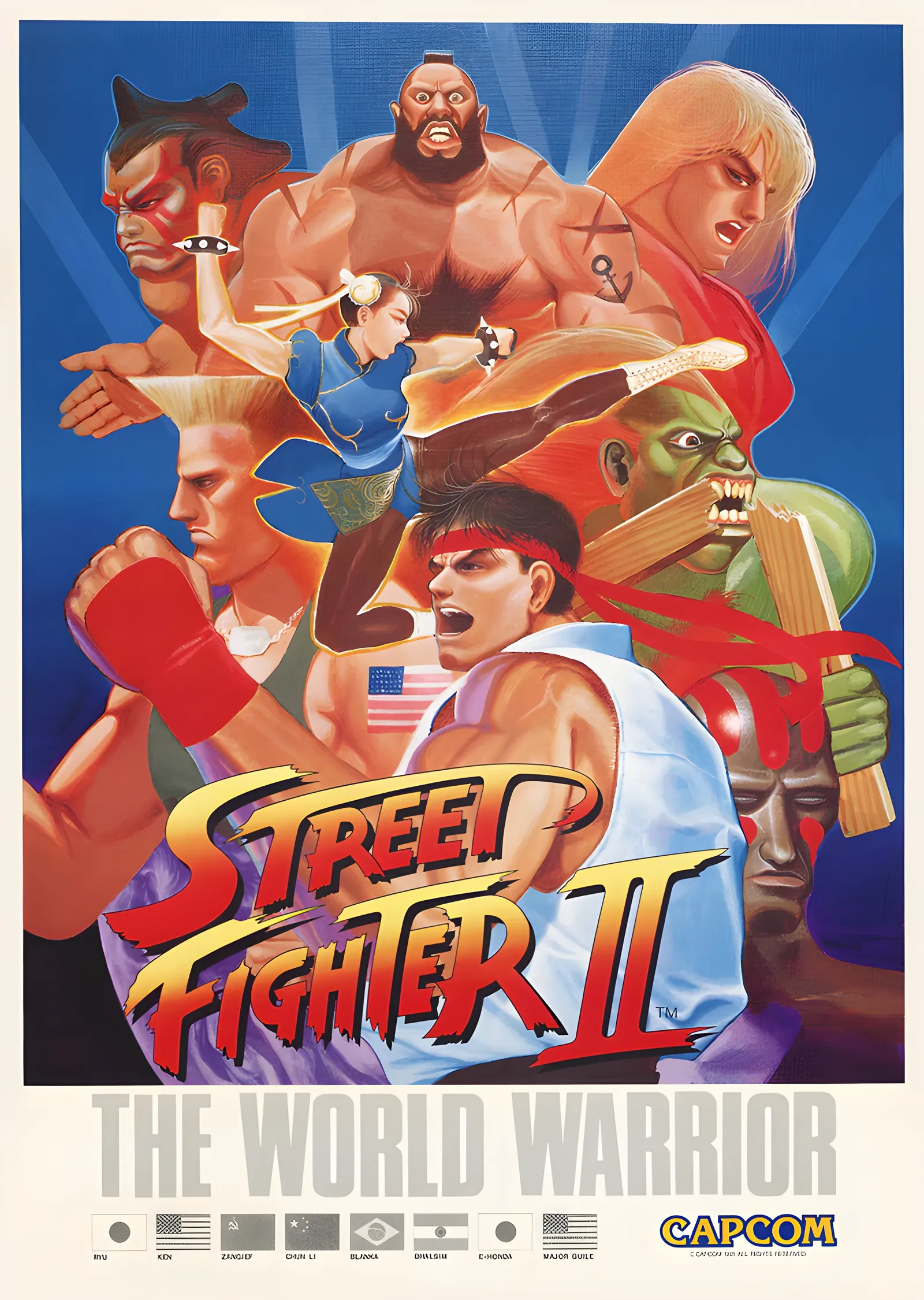 Street Fighter II: The World Warrior metal tablo