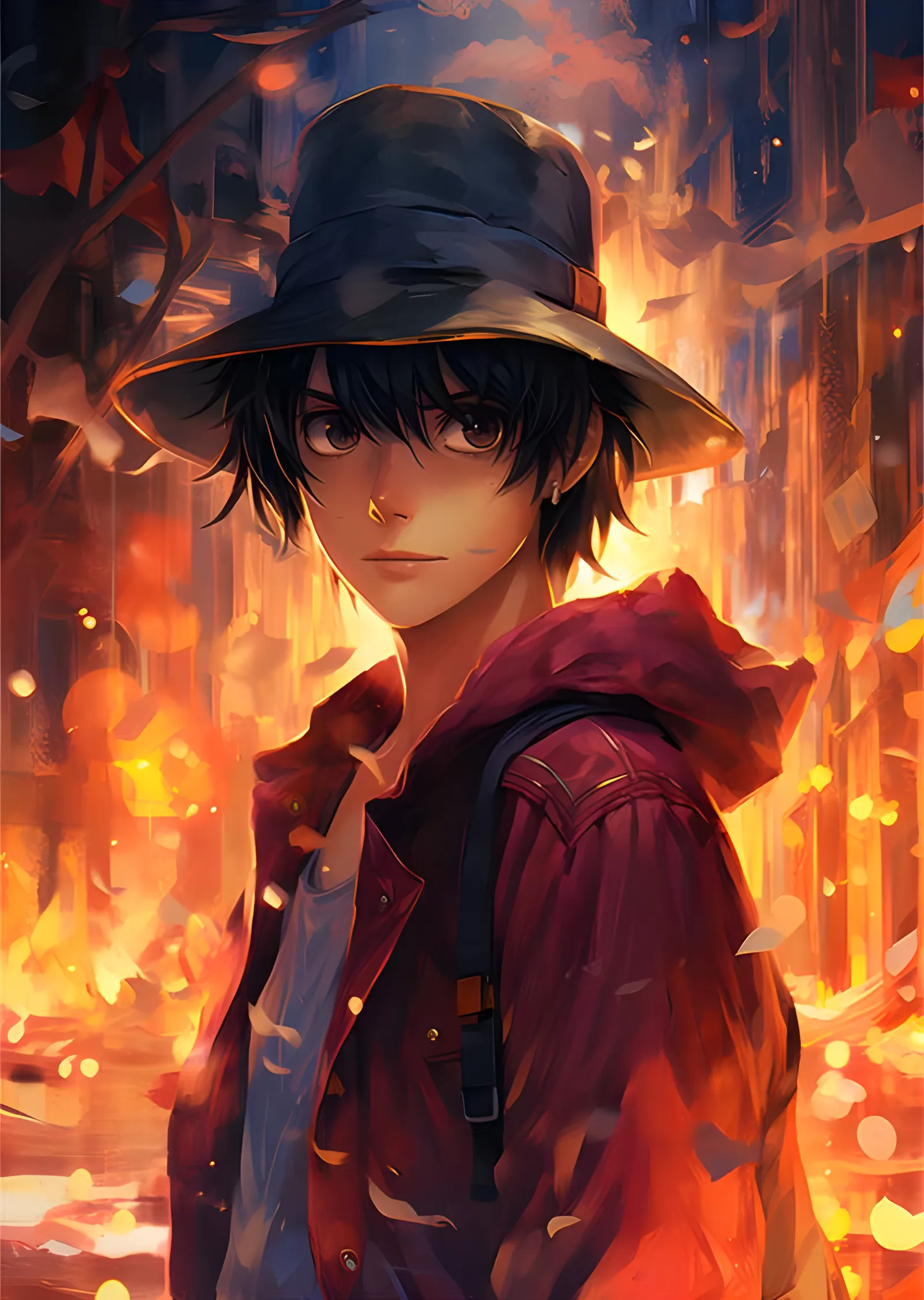 Monkey D. Luffy: Alevli Şehir Karşılaşması metal tablo