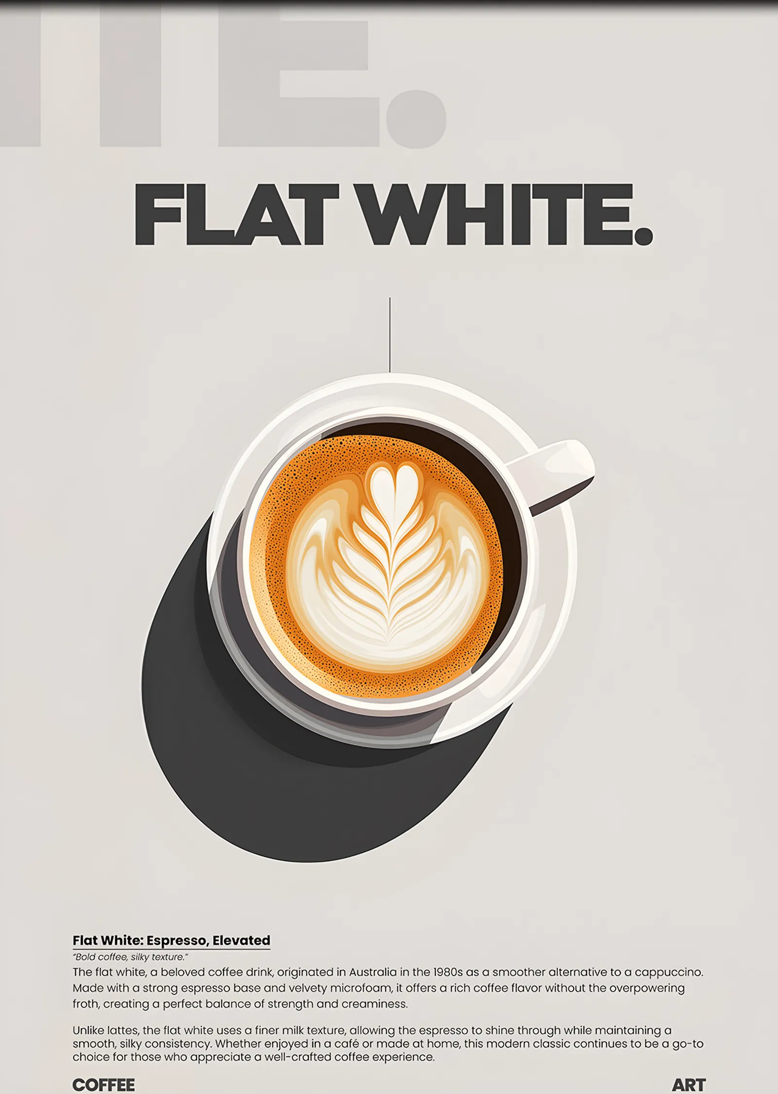 Flat White Açık Gri metal tablo