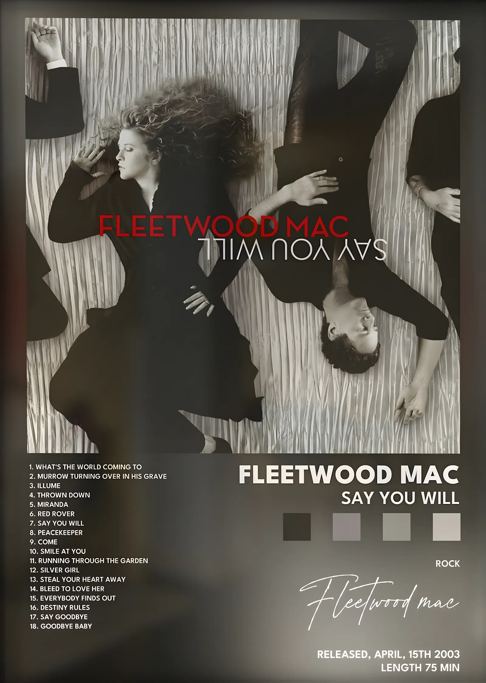 Fleetwood Mac: Say You Will metal tablo