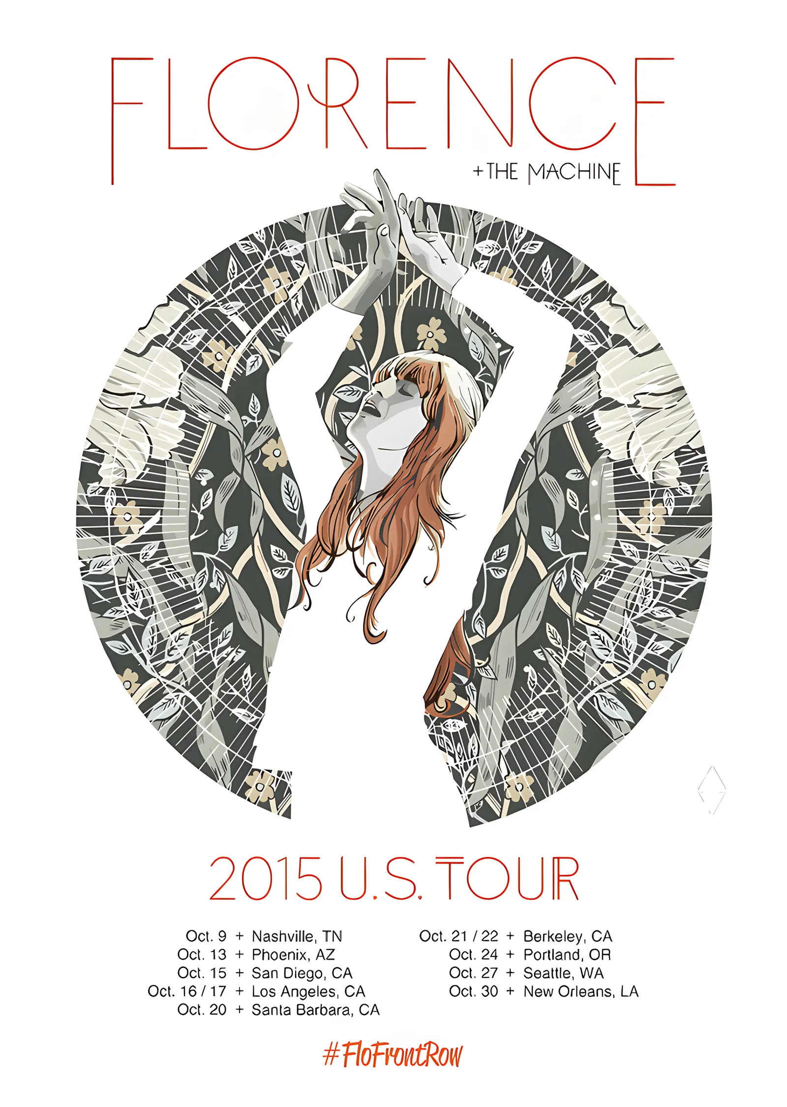Florence and the Machine: 2015 U.S. Tour metal tablo