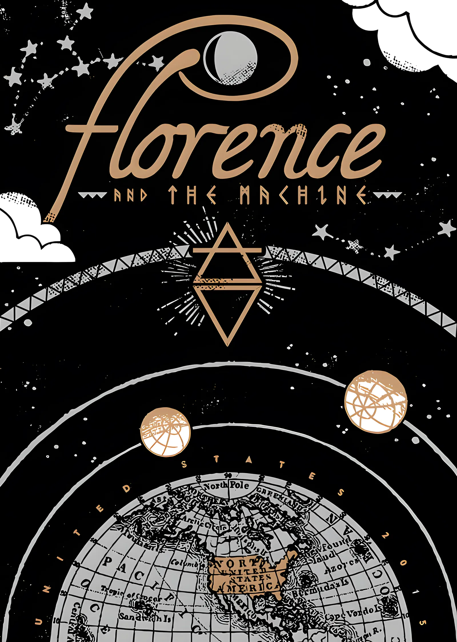 Florence and the Machine: Gök Haritası metal tablo