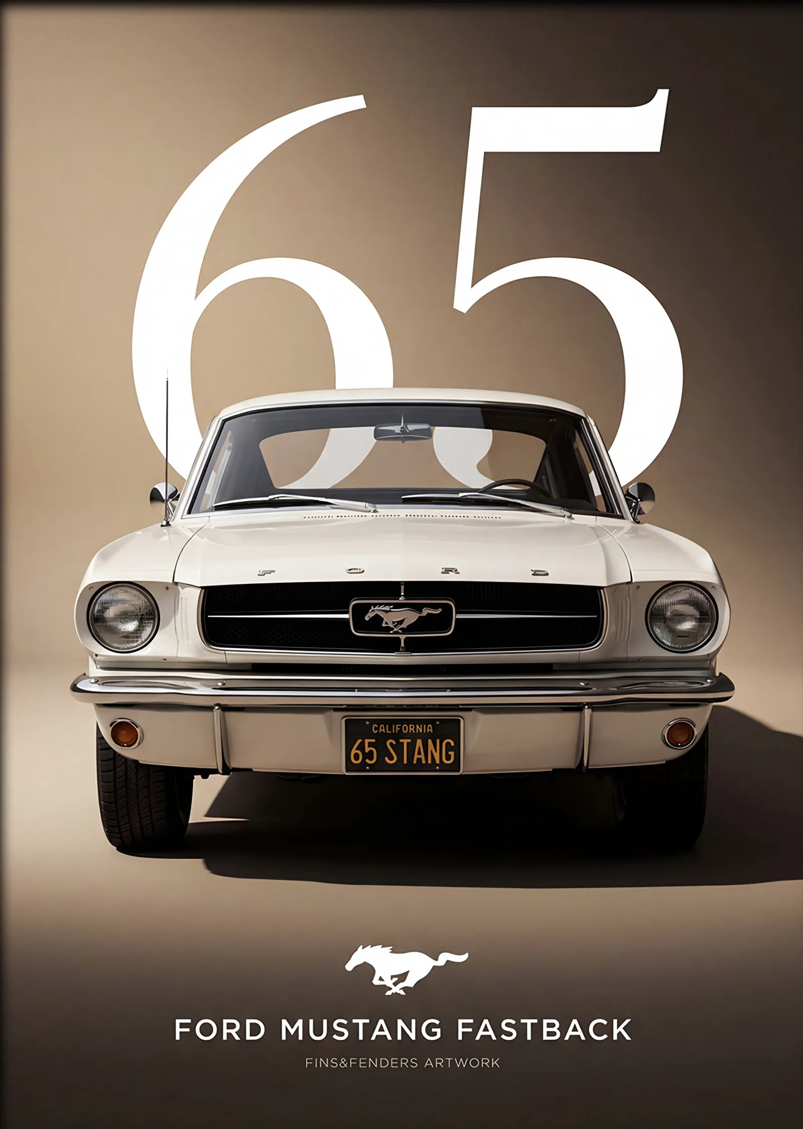 Ford Mustang Fastback 65 metal tablo