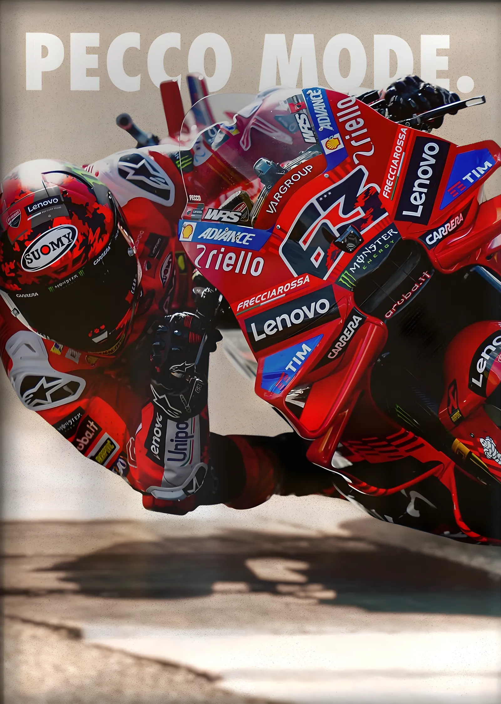Francesco Bagnaia: Pecco Mode metal tablo