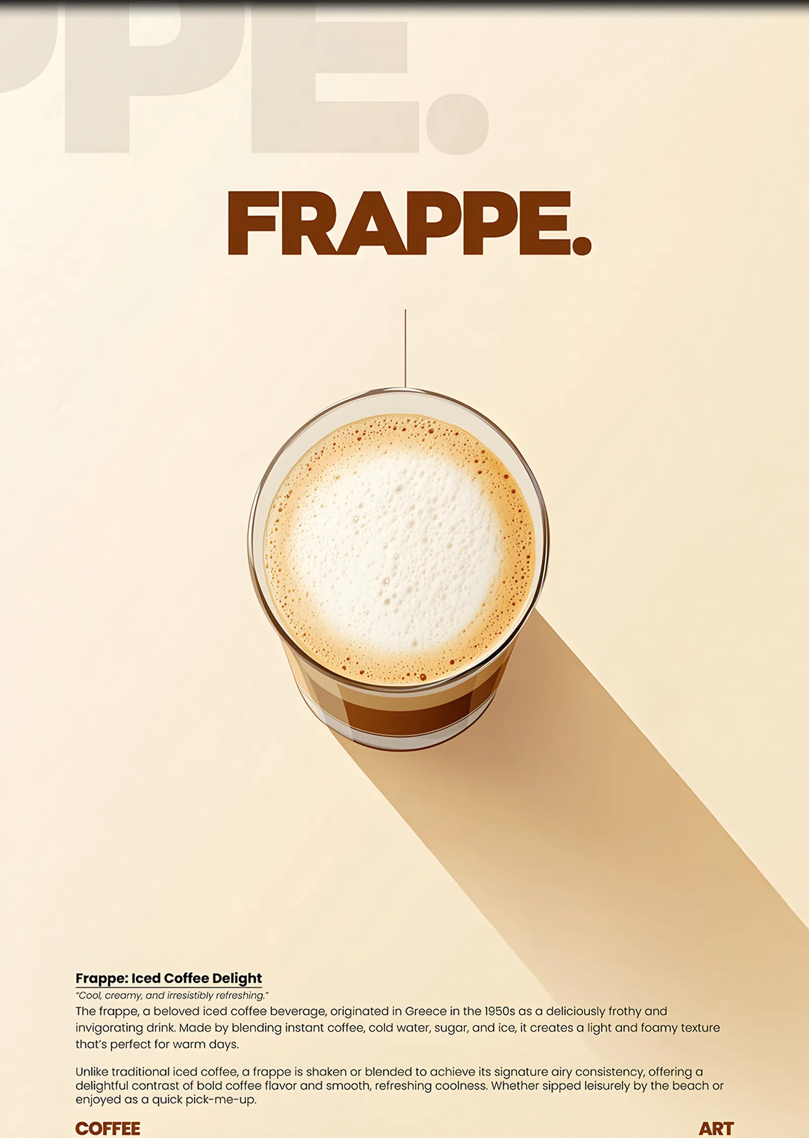 Frappe Krem Zemin metal tablo