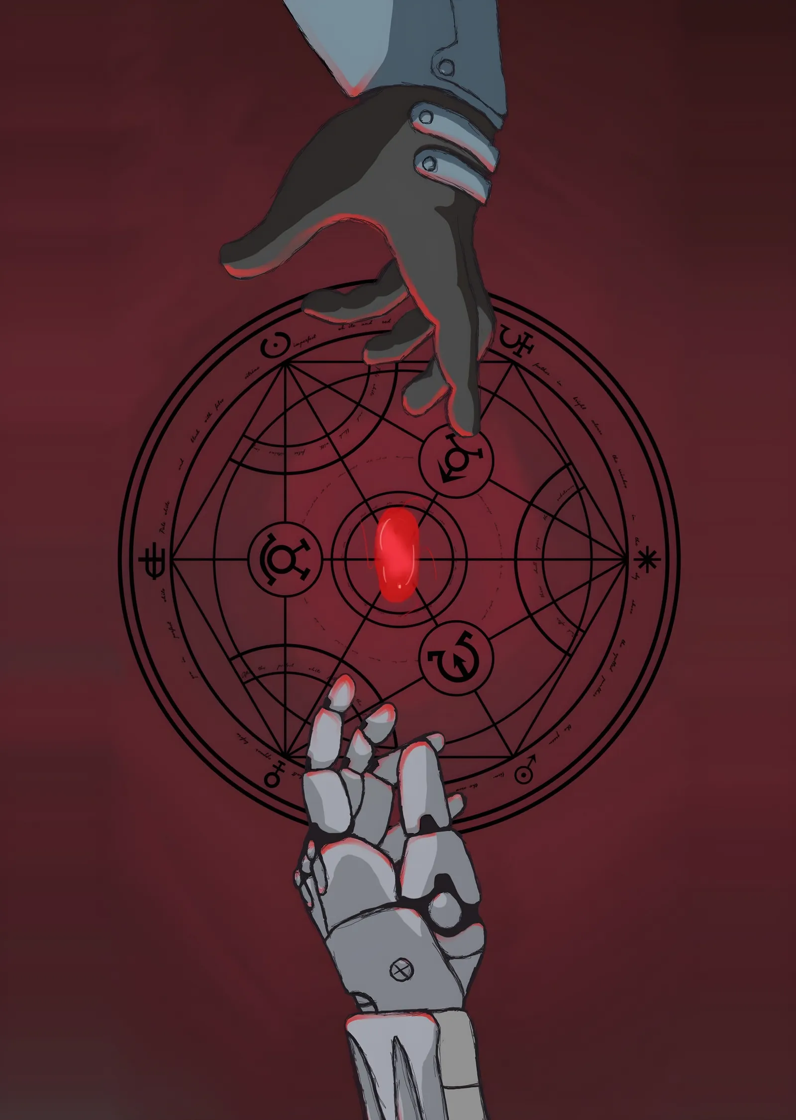 Fullmetal Alchemist: Simya Çemberi metal tablo