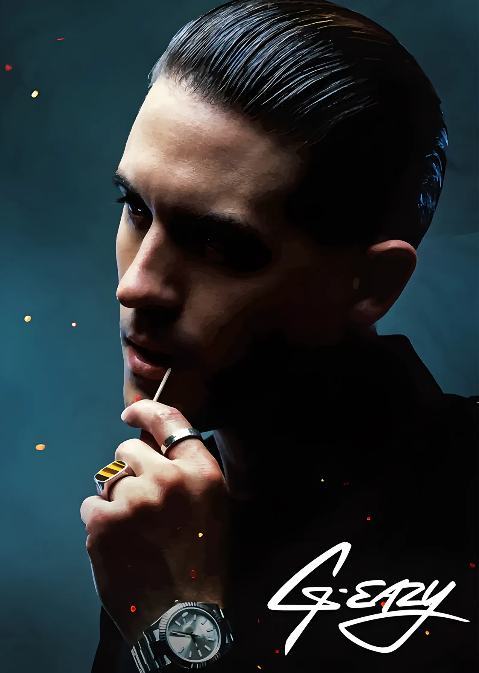 G-Eazy - Profilden Portre metal tablo