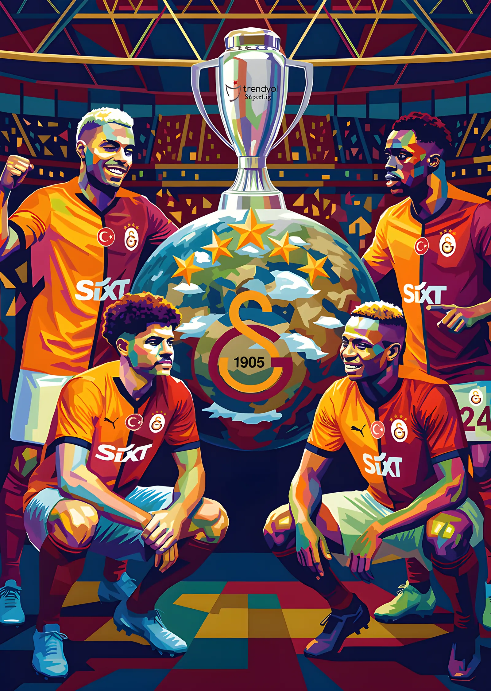 Galatasaray - Şampiyonluk Kupası metal tablo