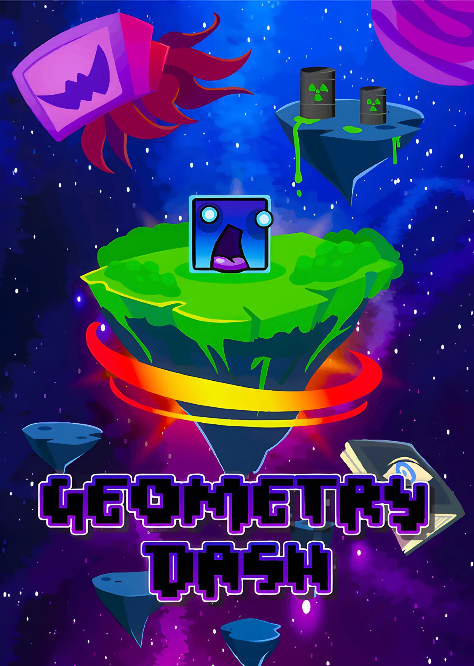 Geometry Dash - Kozmik Ada metal tablo
