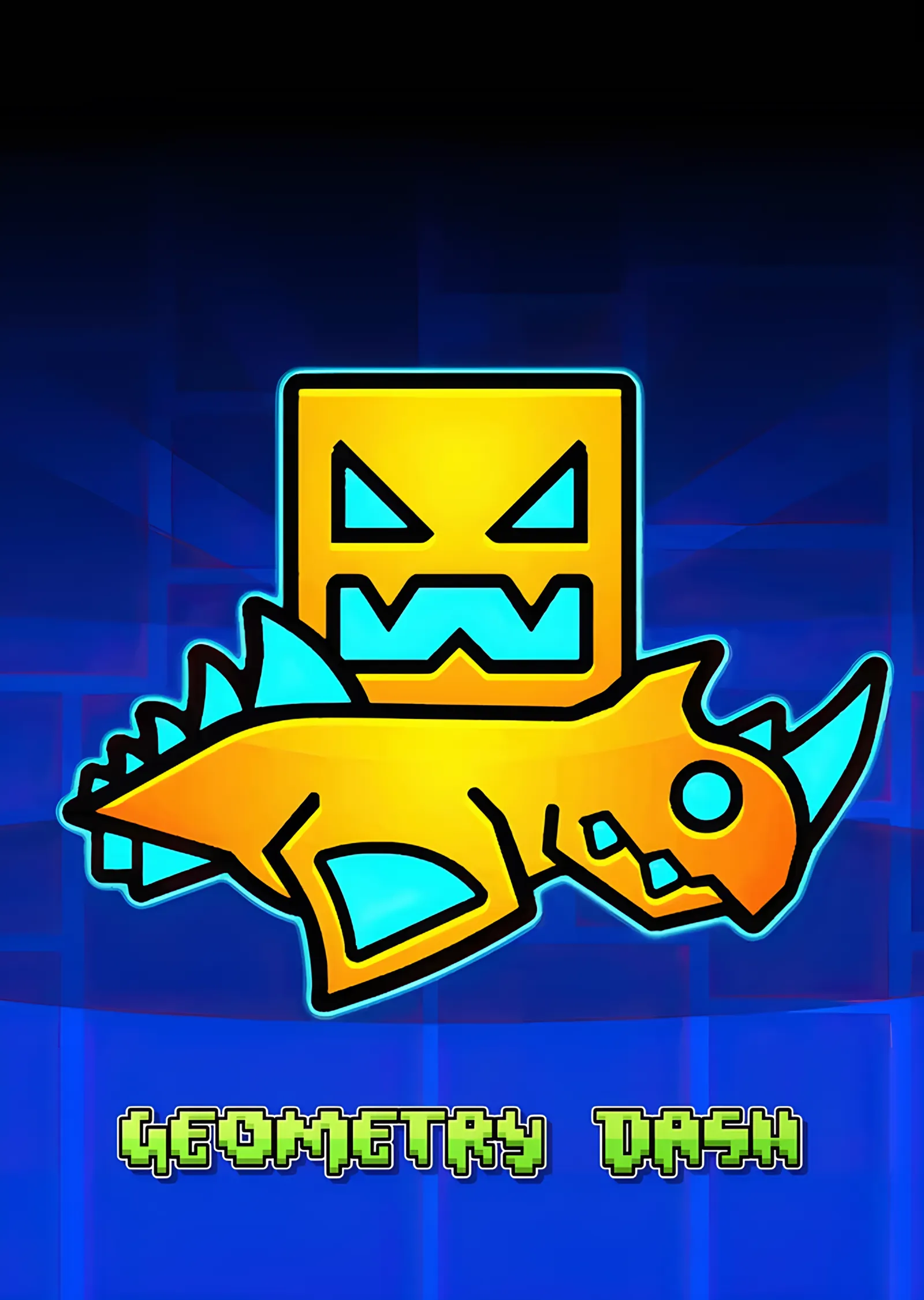 Geometry Dash - Sarı Balina İkonu metal tablo
