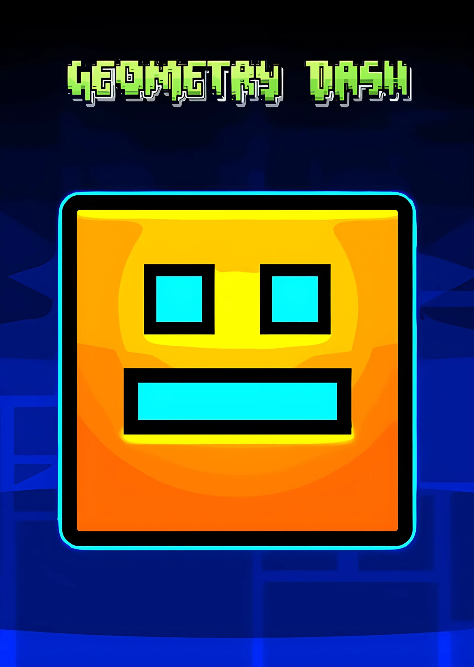 Geometry Dash - Turuncu Küp metal tablo