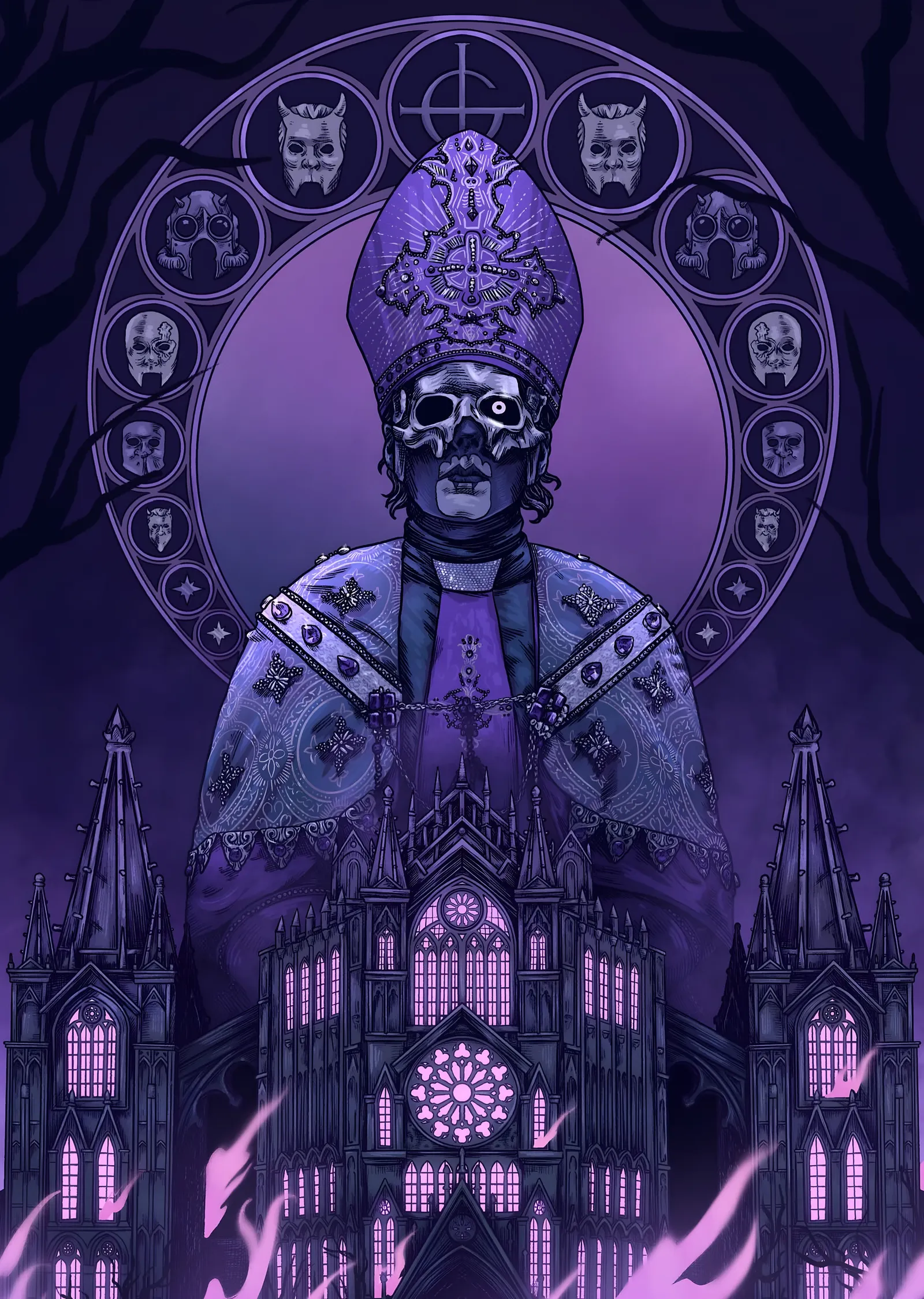 Ghost - Katedral metal tablo