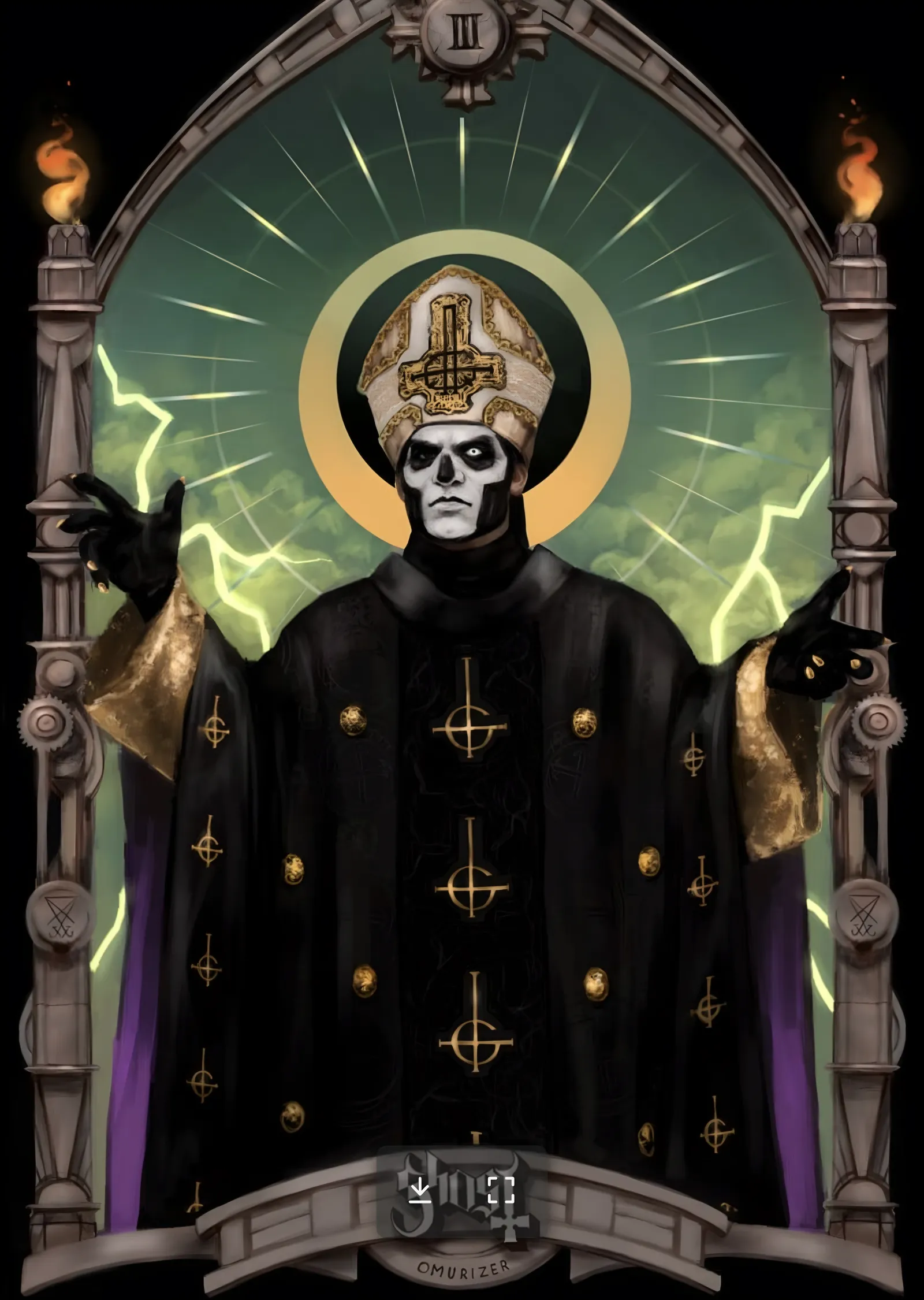 Ghost - Papa Emeritus metal tablo