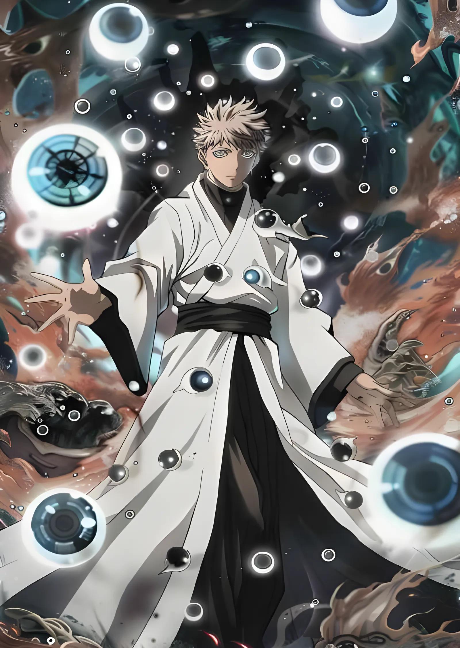 Jujutsu Kaisen - Uçuşan Lanet Küreleri metal tablo