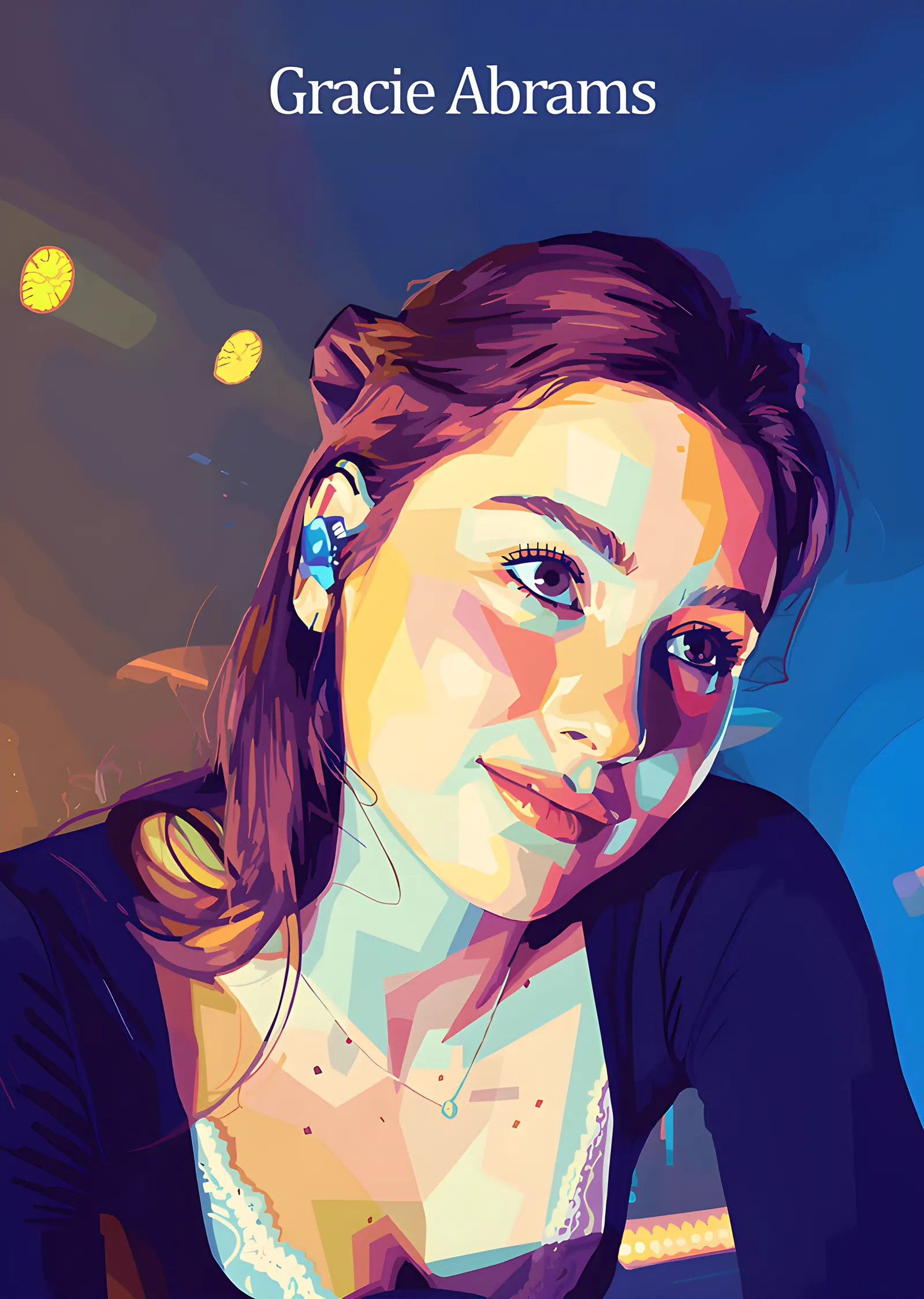 Gracie Abrams - Mor Pop Art metal tablo
