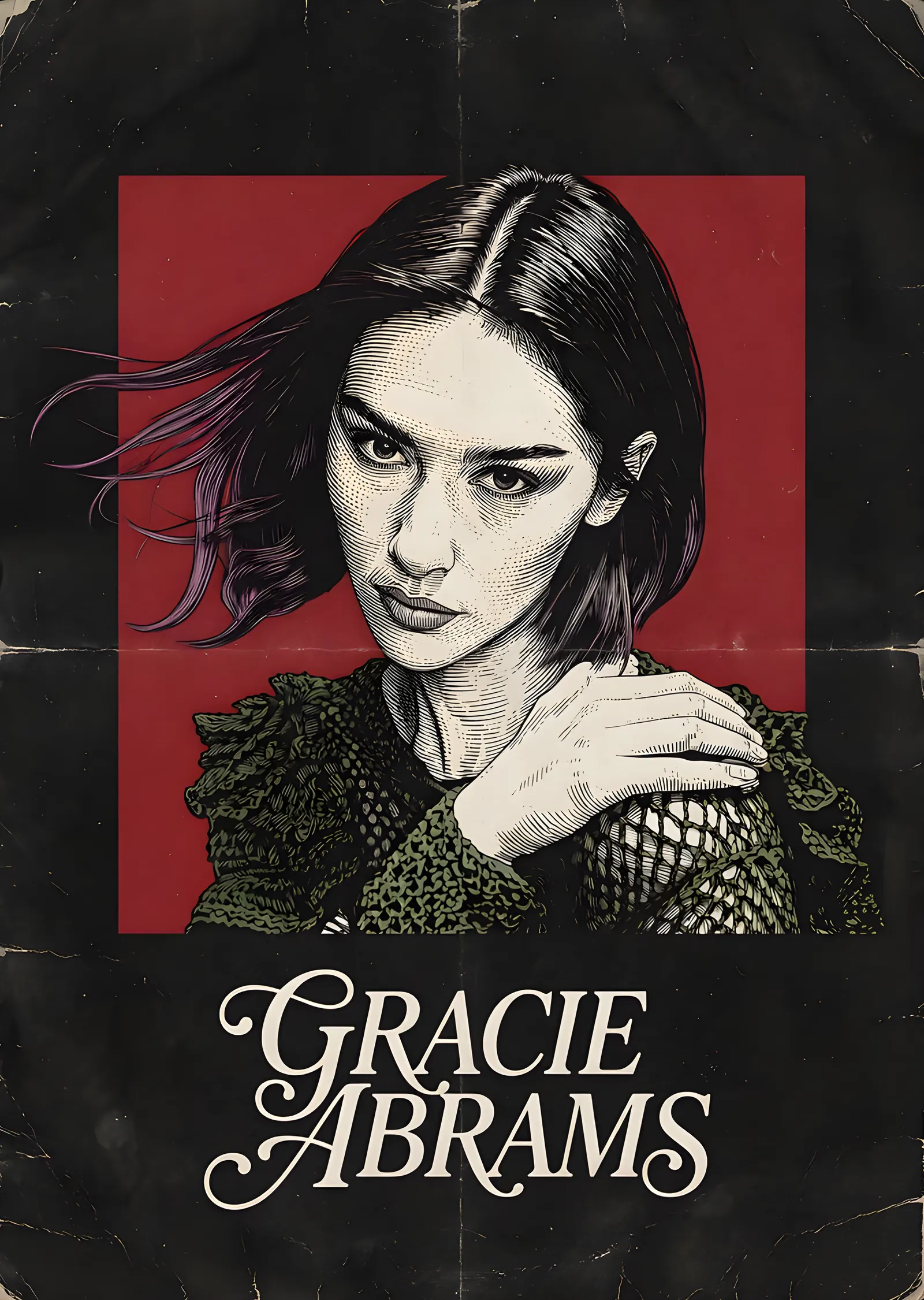 Gracie Abrams - Vintage Portre metal tablo