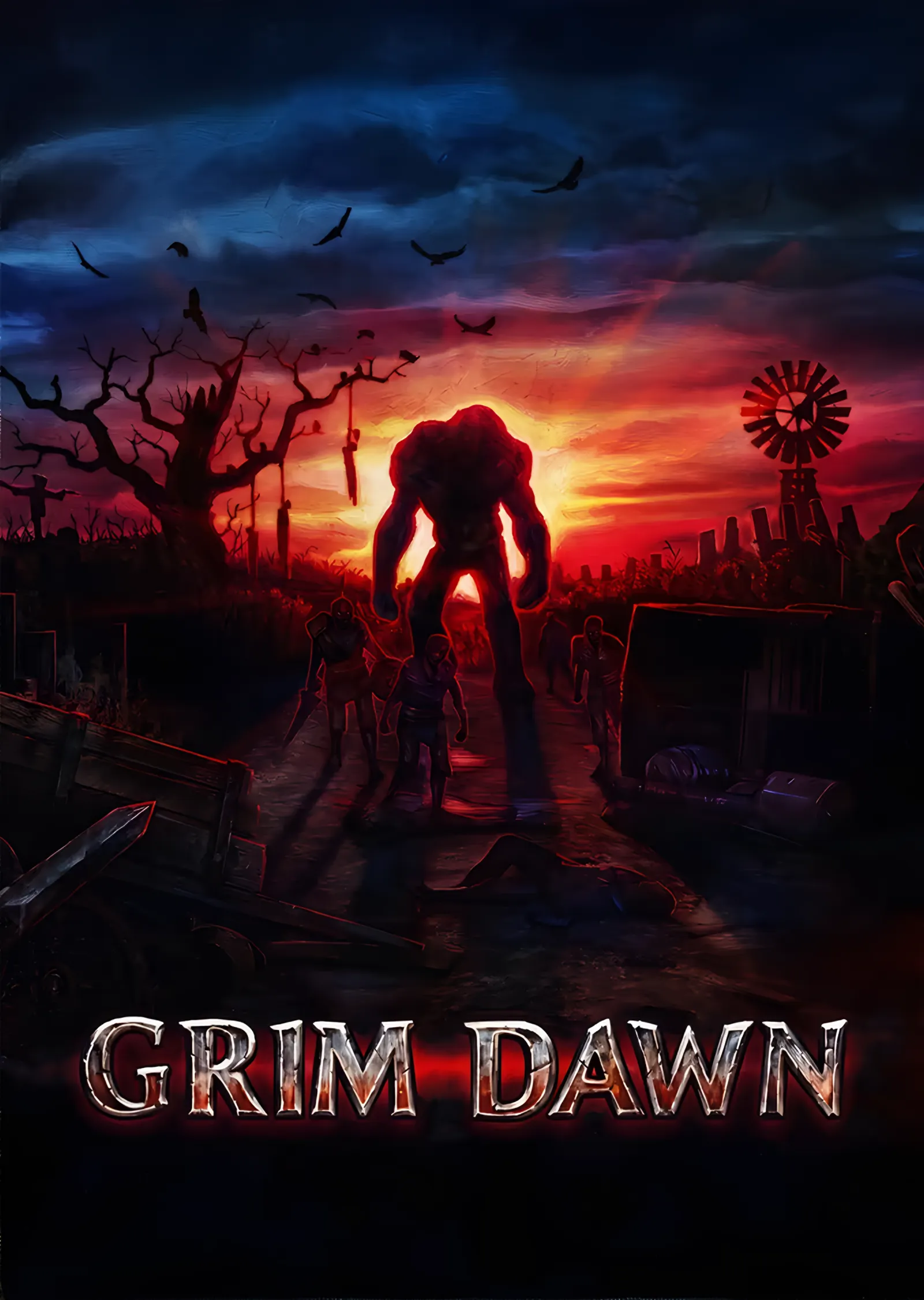 Grim Dawn: Kızıl Şafakta Dev Yaratık metal tablo