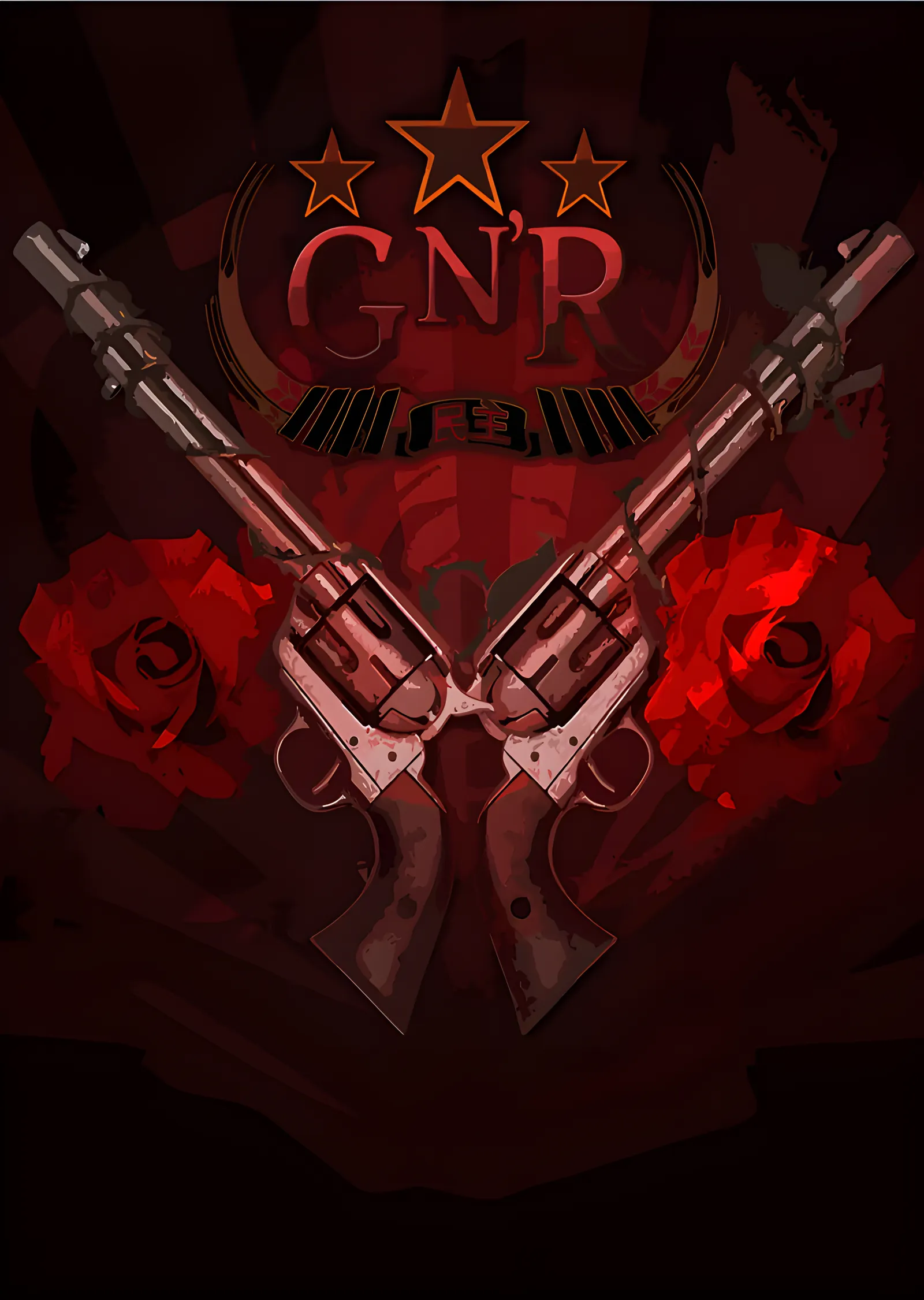 Guns N' Roses - Çapraz Tabancalar metal tablo