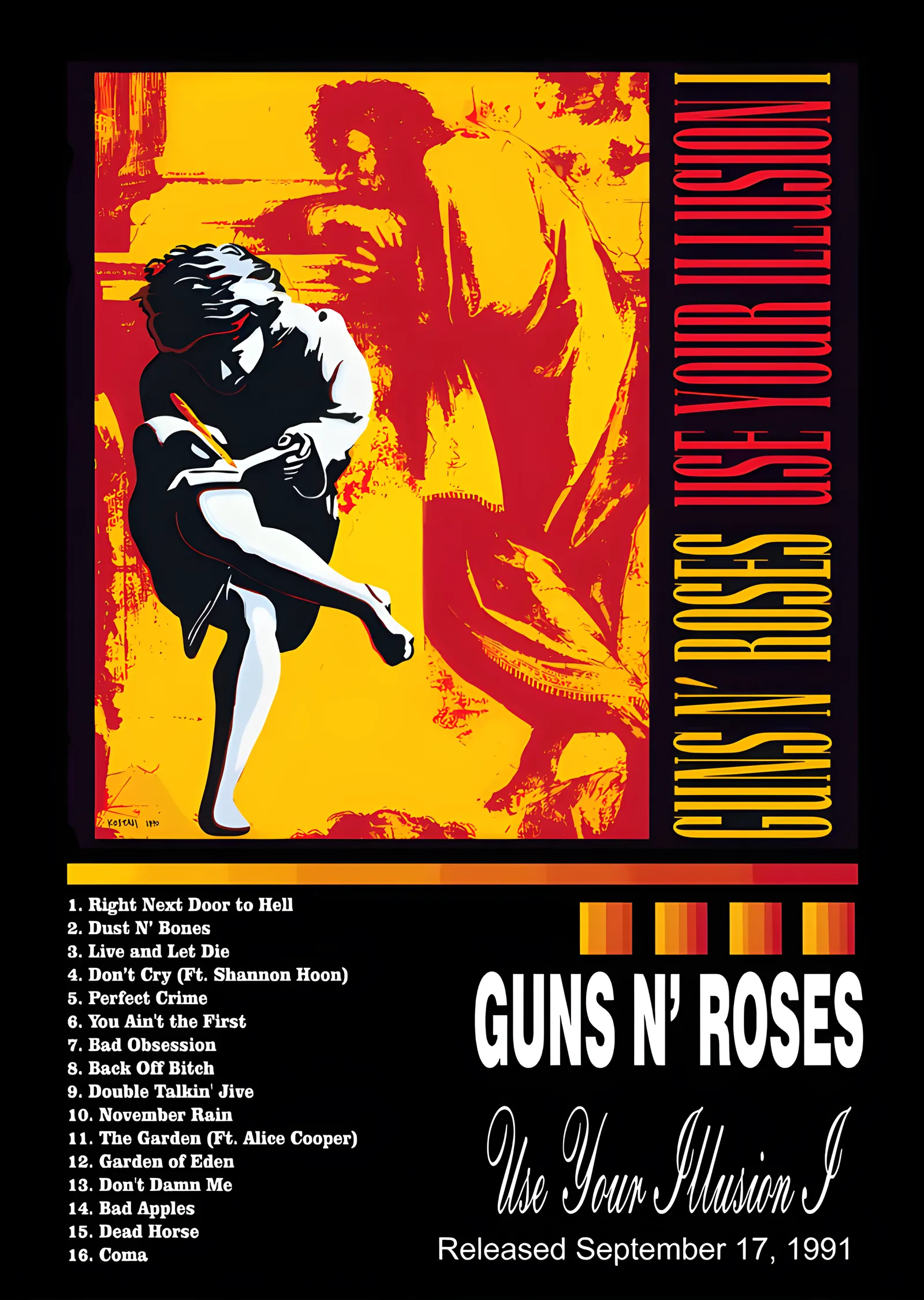 Guns N' Roses - Use Your Illusion I metal tablo