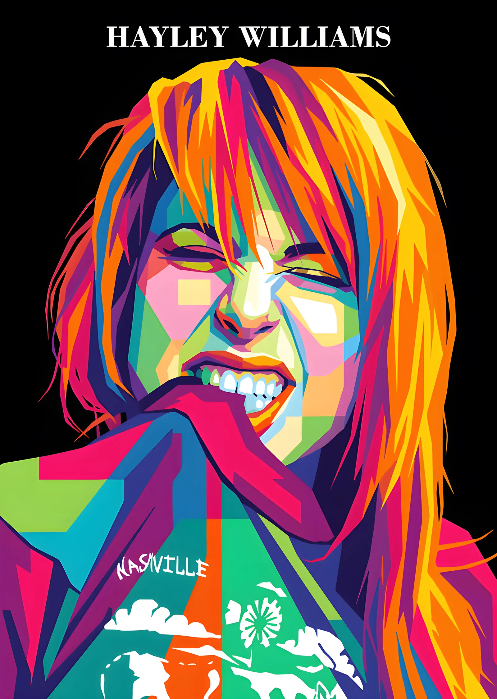 Hayley Williams: Nashville Pop Art metal tablo