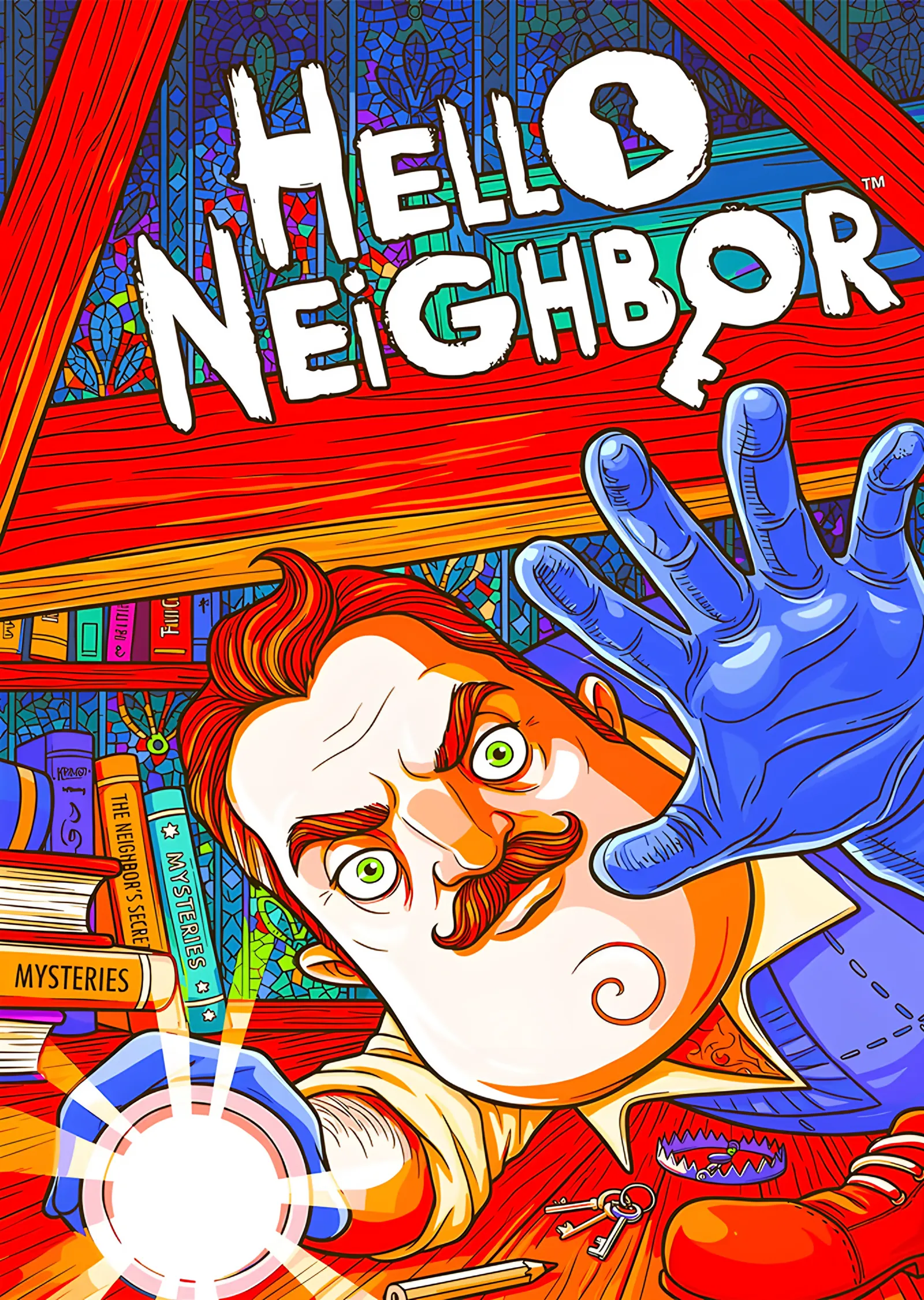 Hello Neighbor: Renkli Odada Uzanan El metal tablo