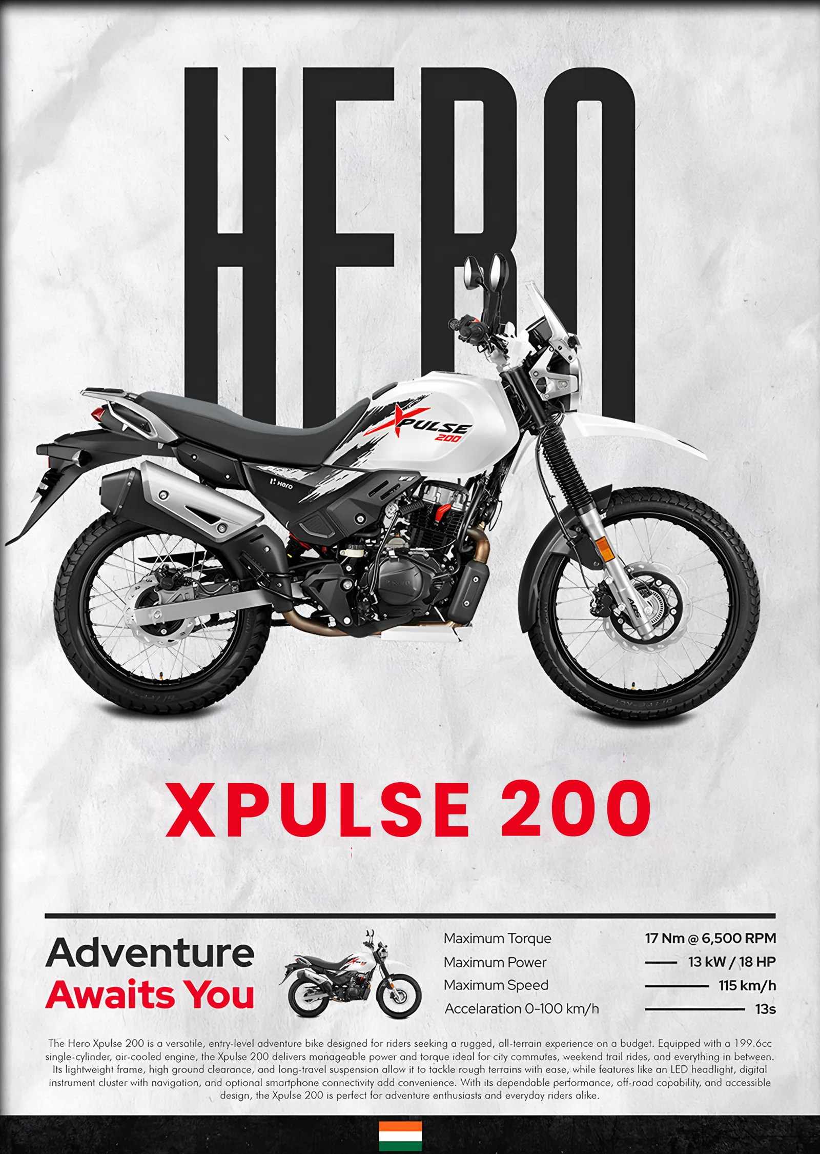 Hero Xpulse 200 metal tablo