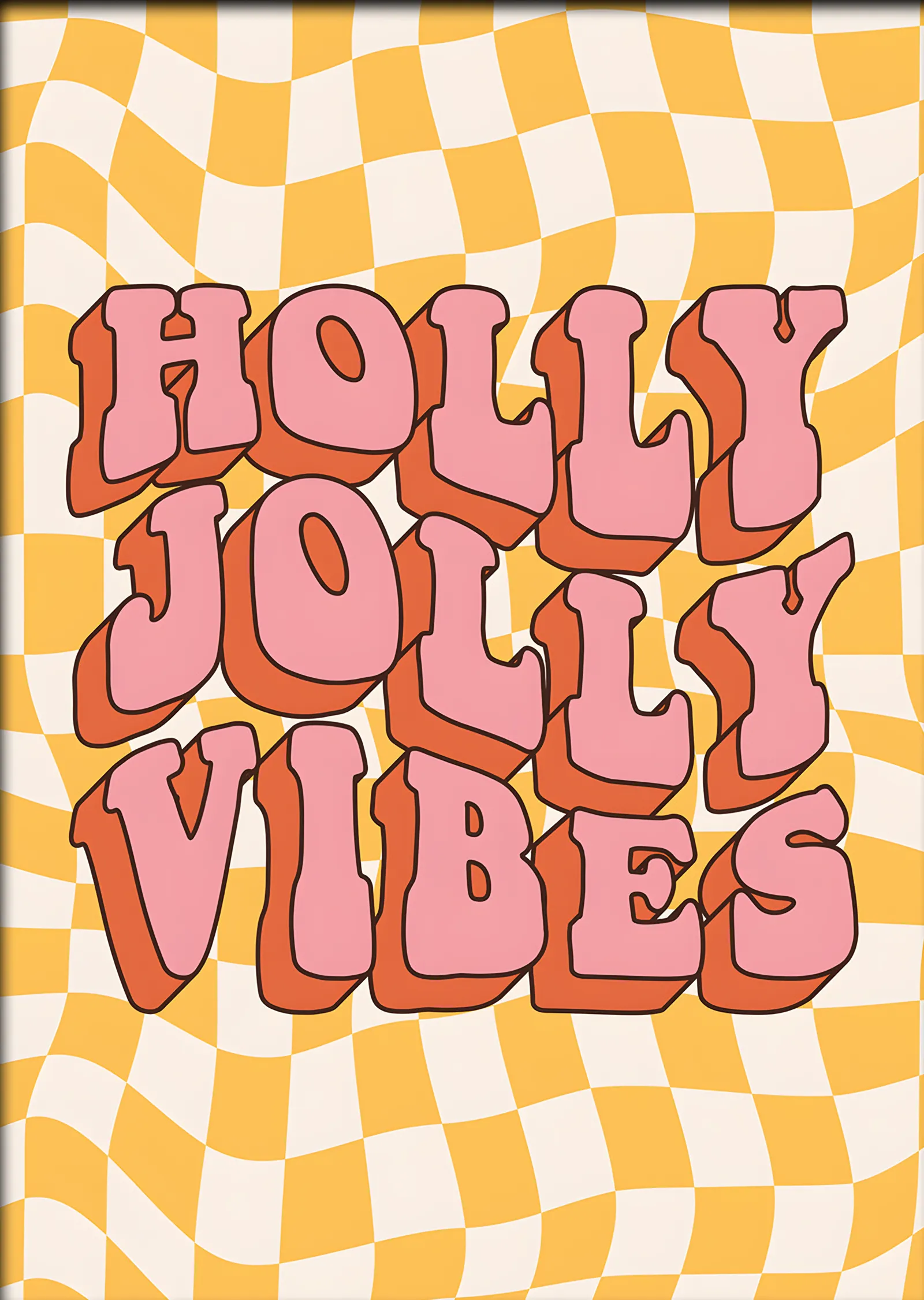 Holly Jolly Vibes metal tablo