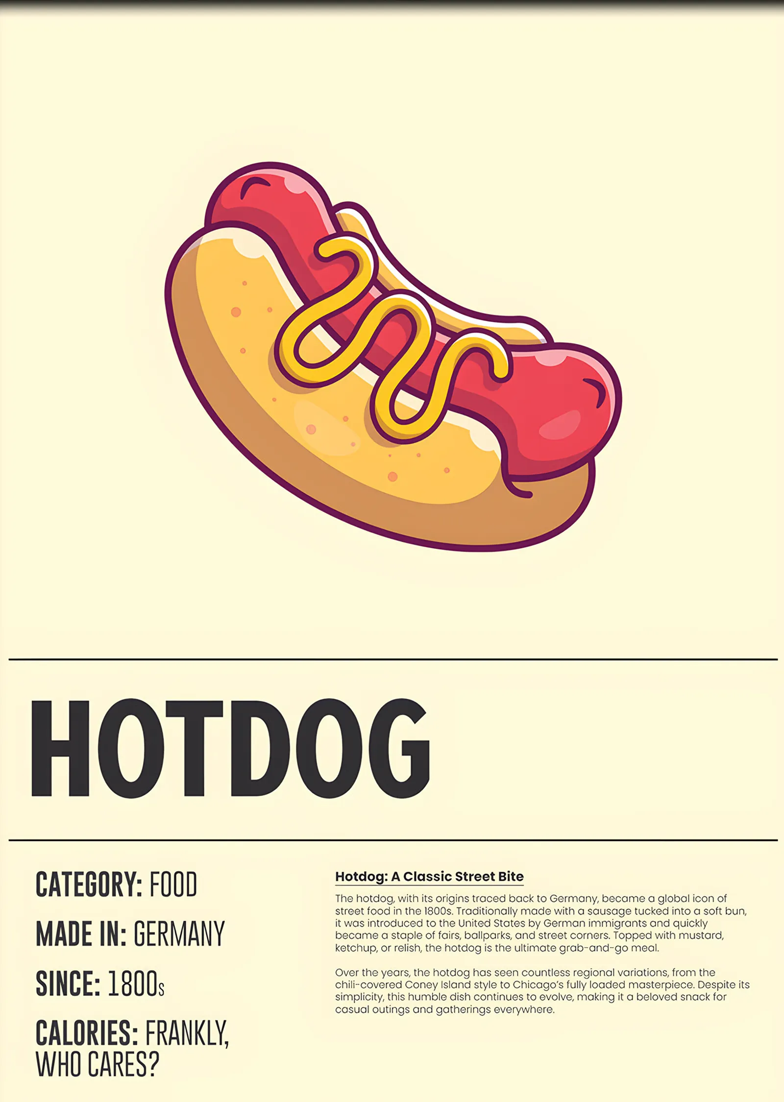 Hotdog Mutfak Kartı metal tablo