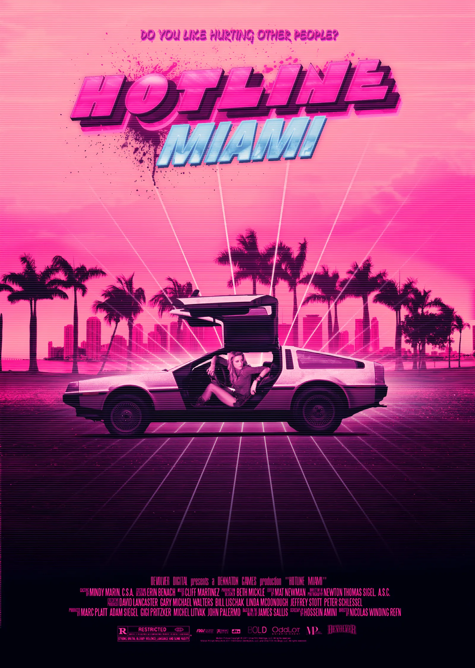 Hotline Miami - Pembe Gün Batımı metal tablo