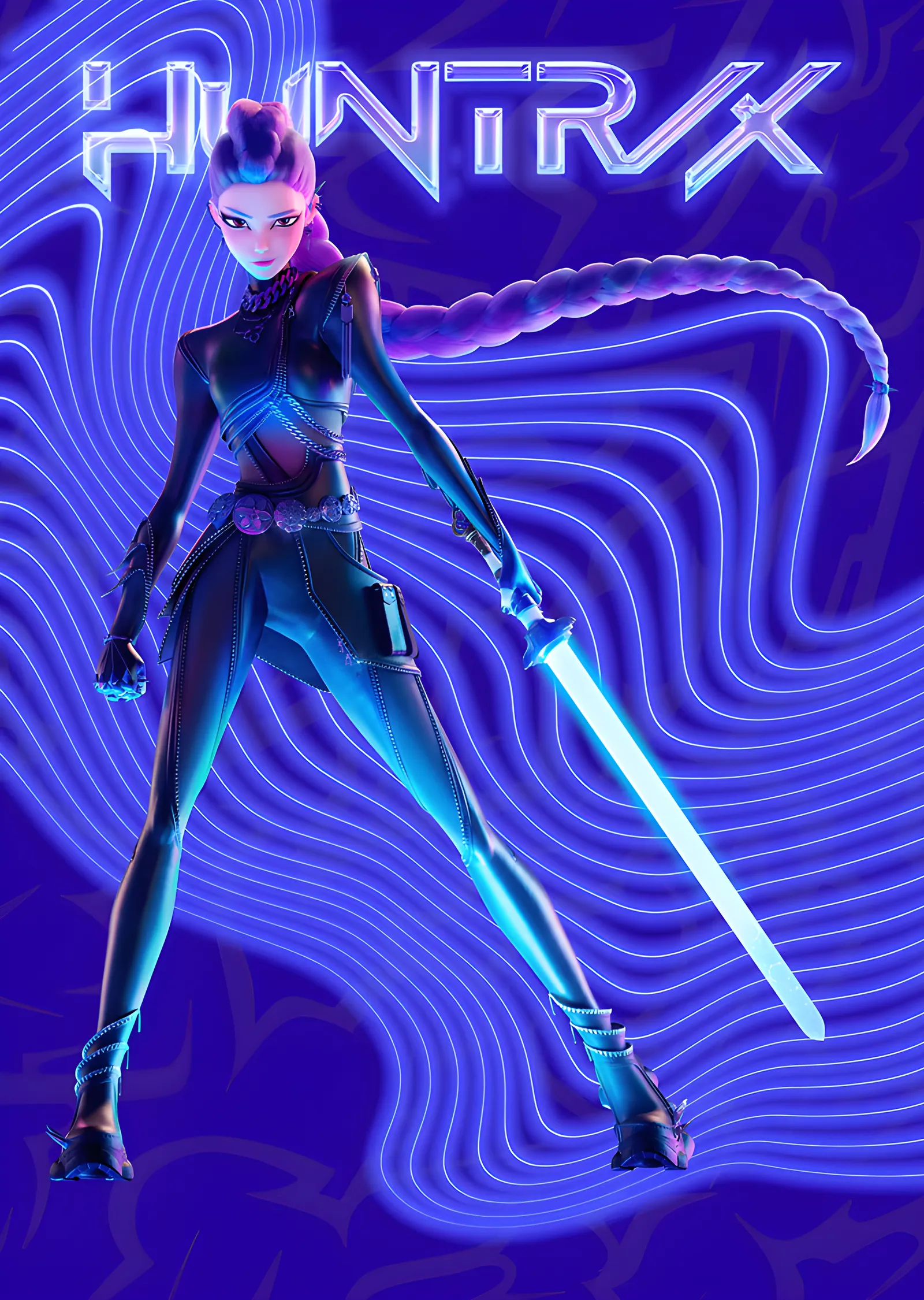 Huntrix - Rumi Neon metal tablo