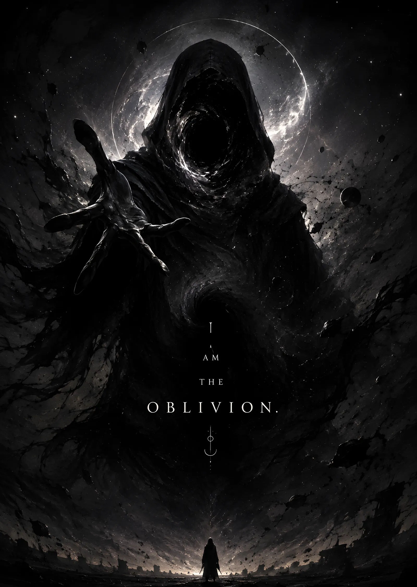 I Am the Oblivion: Kukuletalı Dev metal tablo