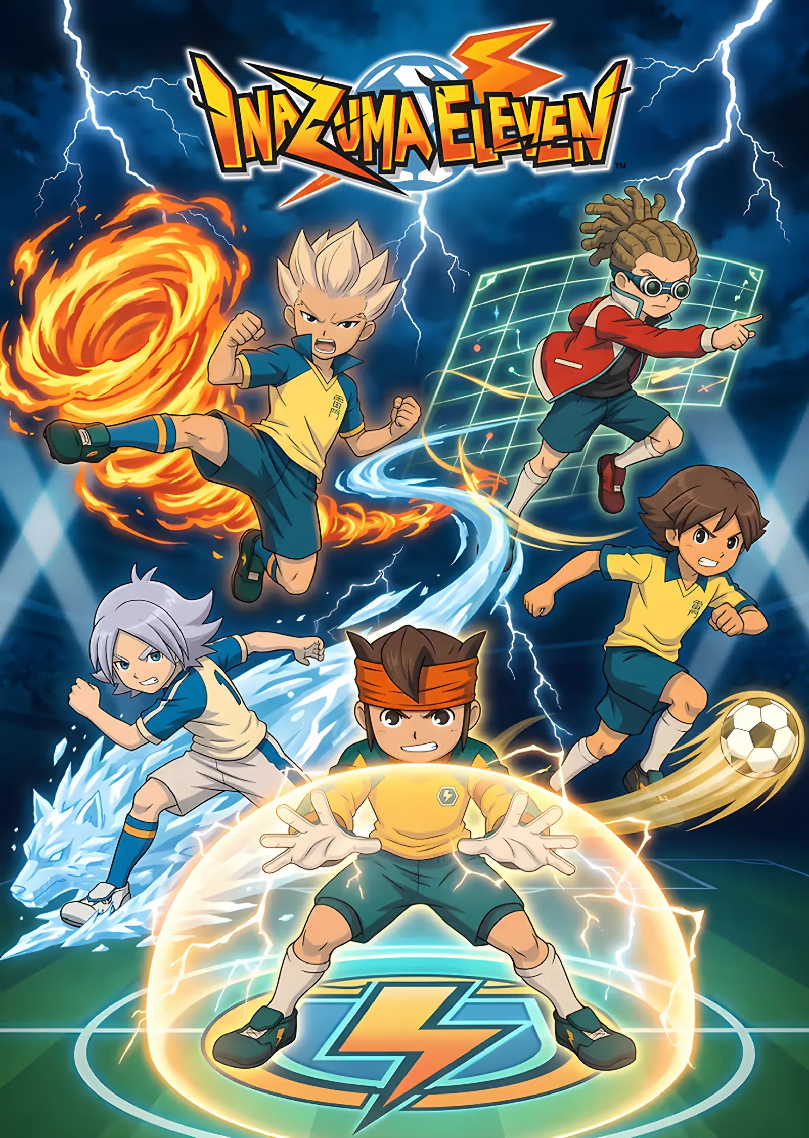 Inazuma Eleven: Şimşek Amblemli Kaleci metal tablo