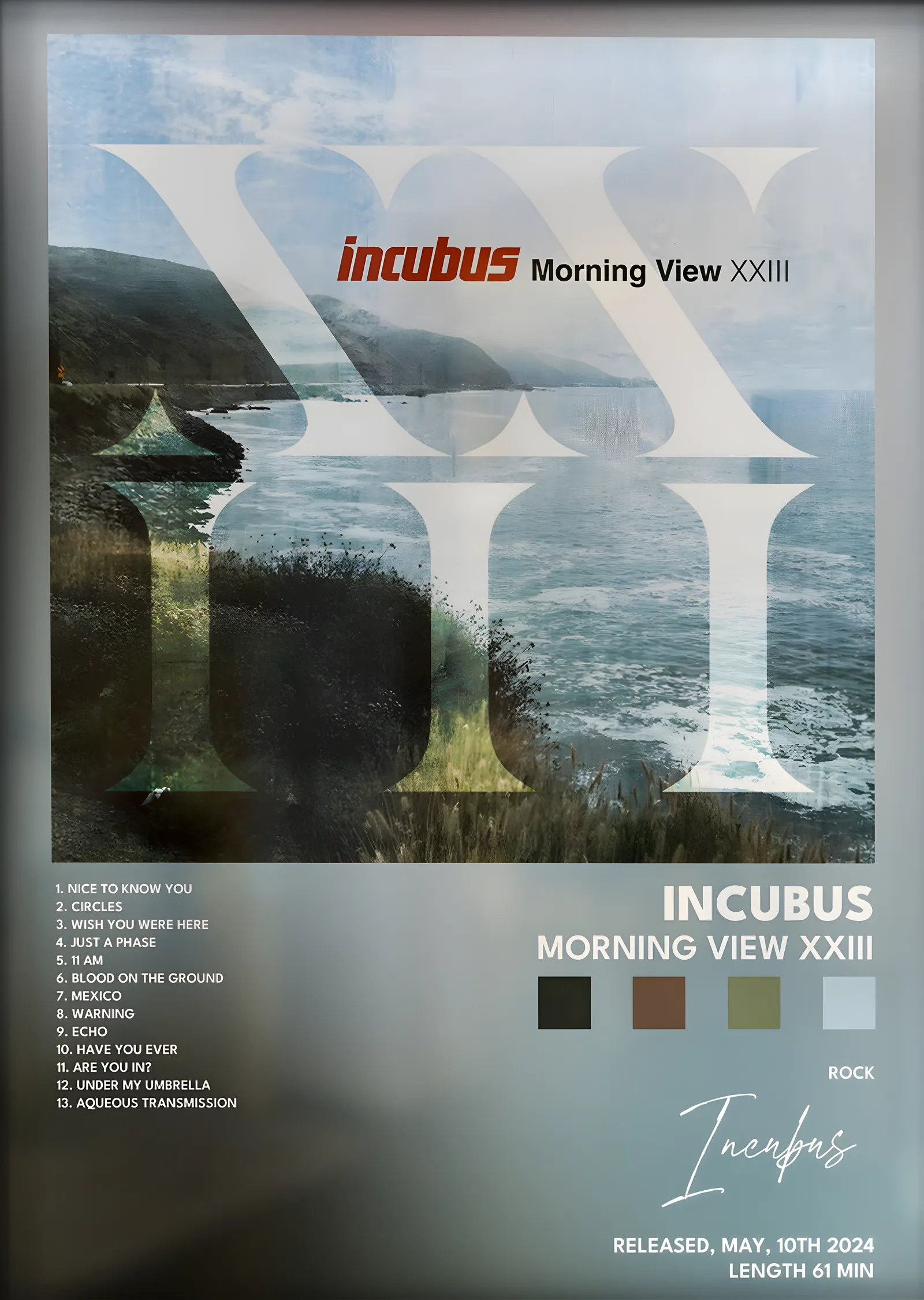 Incubus: Morning View XXIII metal tablo