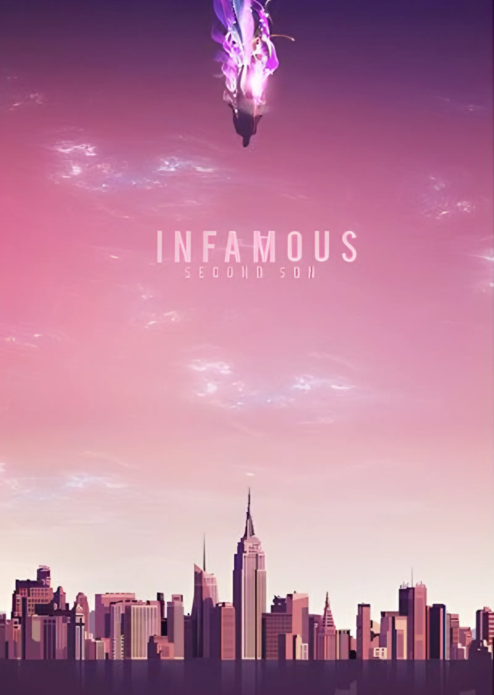 inFAMOUS Second Son: Pembe Gökyüzü metal tablo