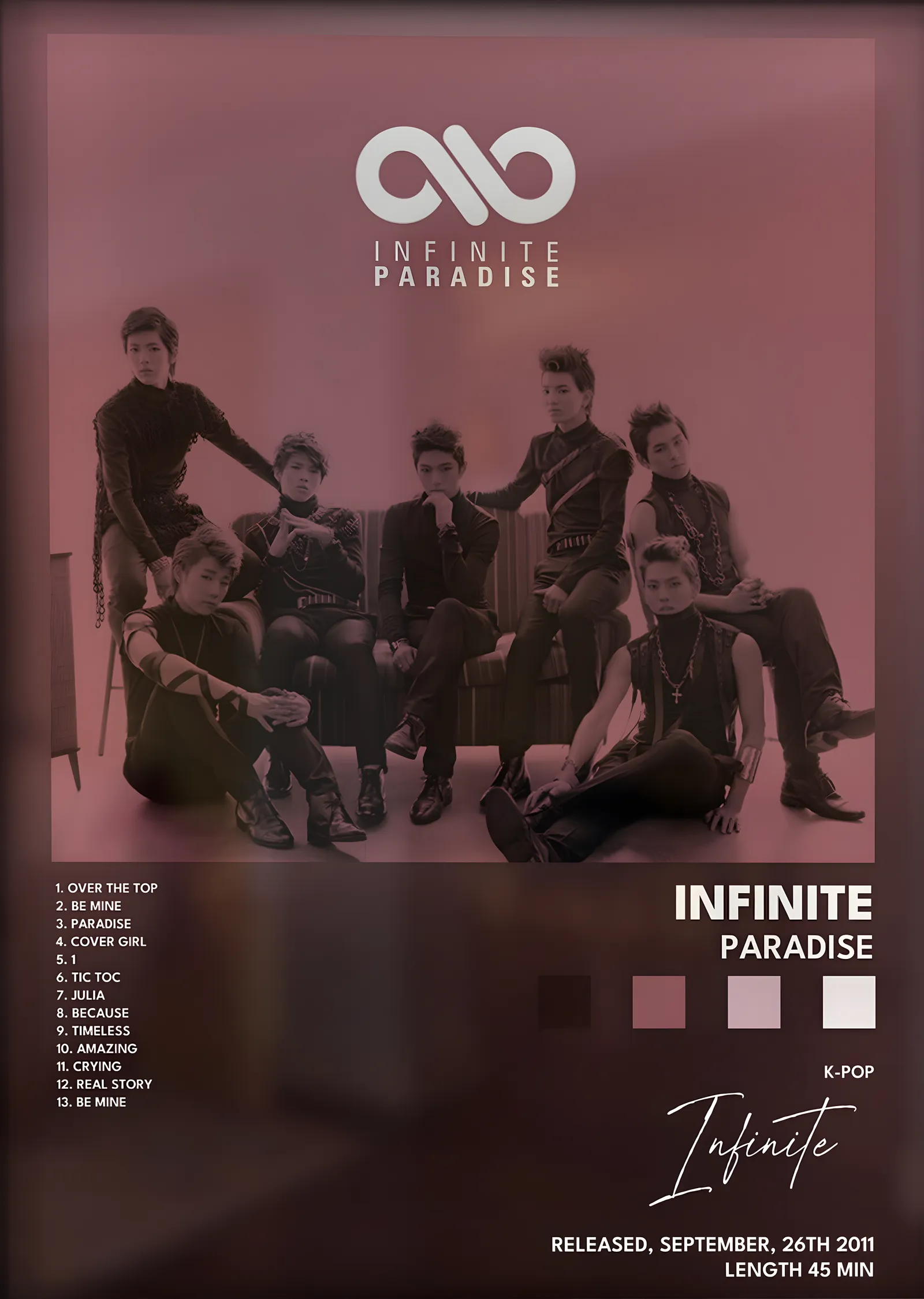 Infinite: Paradise metal tablo