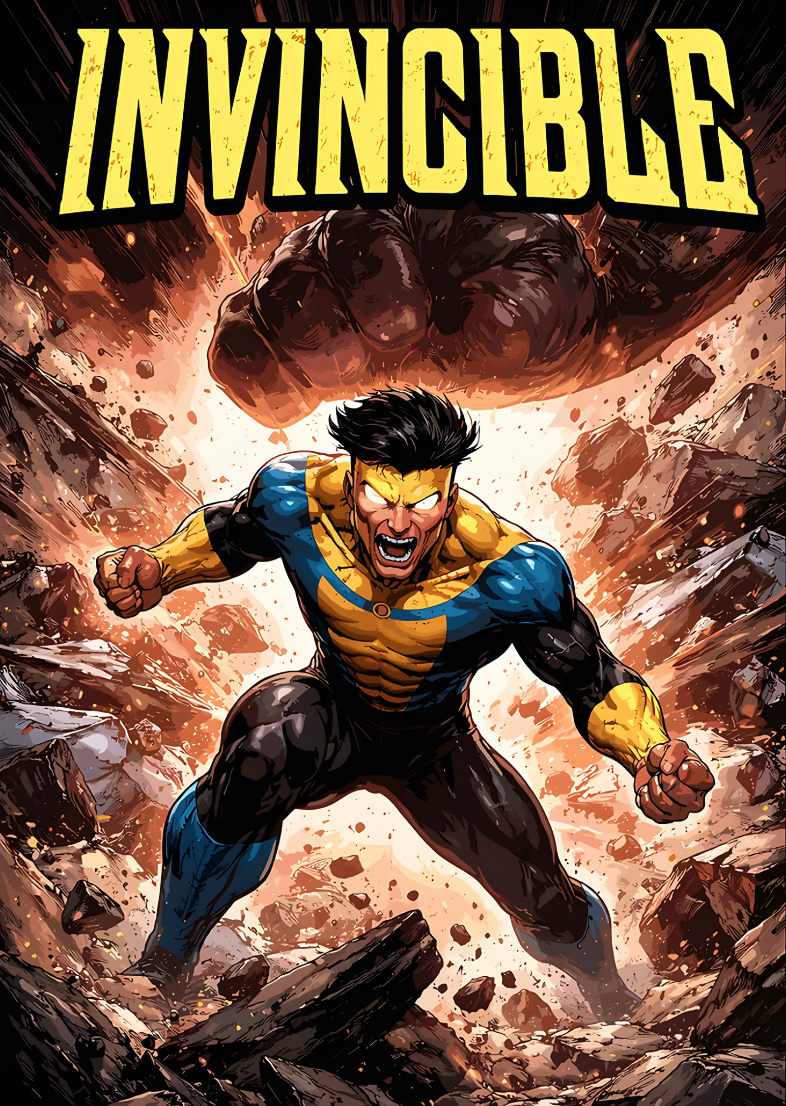 Invincible: Toprak Patlamasında İniş metal tablo