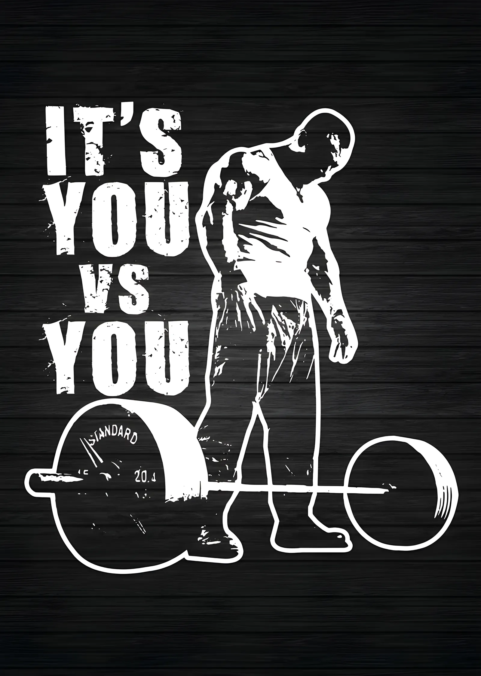 It's You vs You - Halter metal tablo