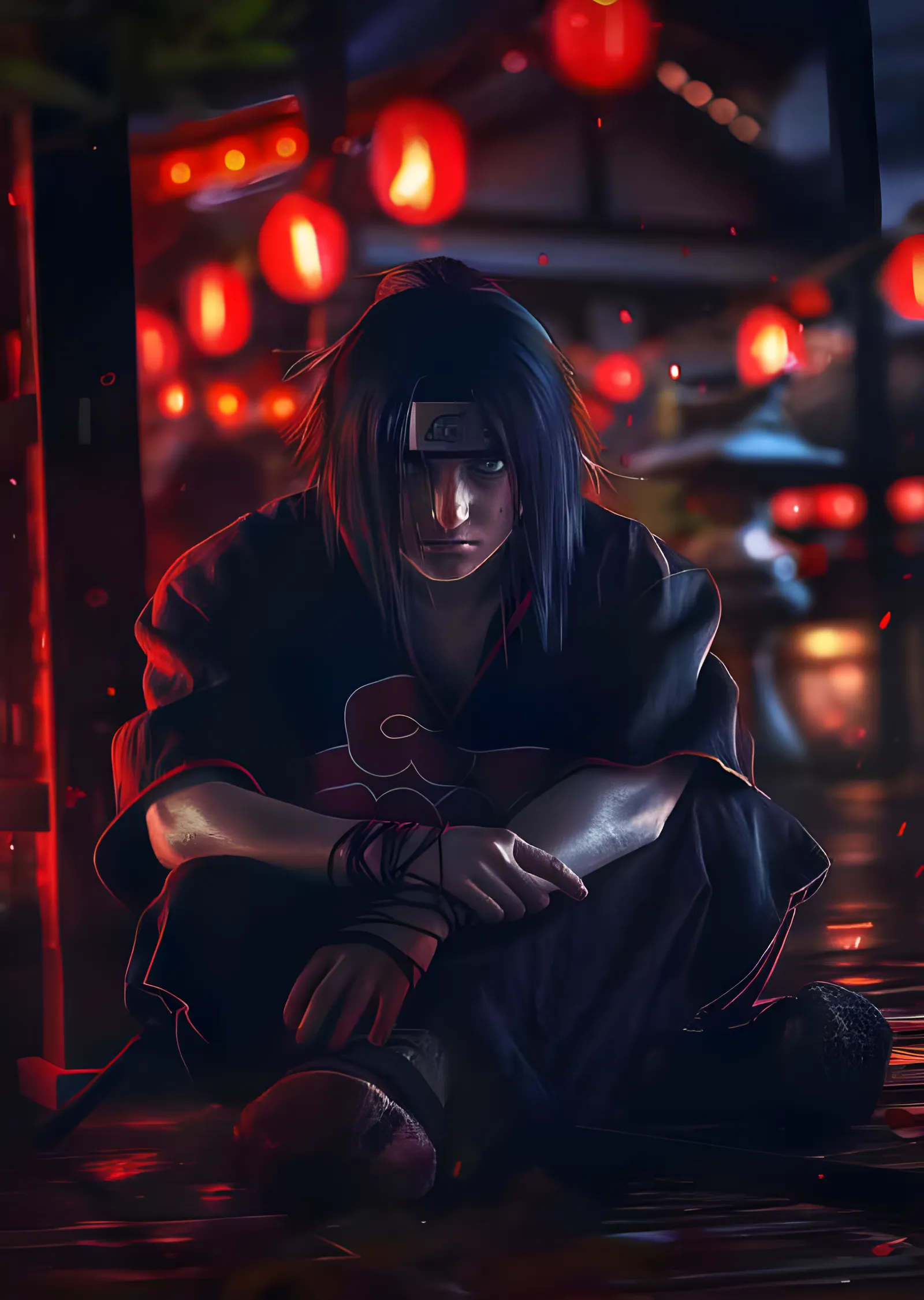 Itachi Uchiha - Fenerli Sokakta Sessizlik metal tablo