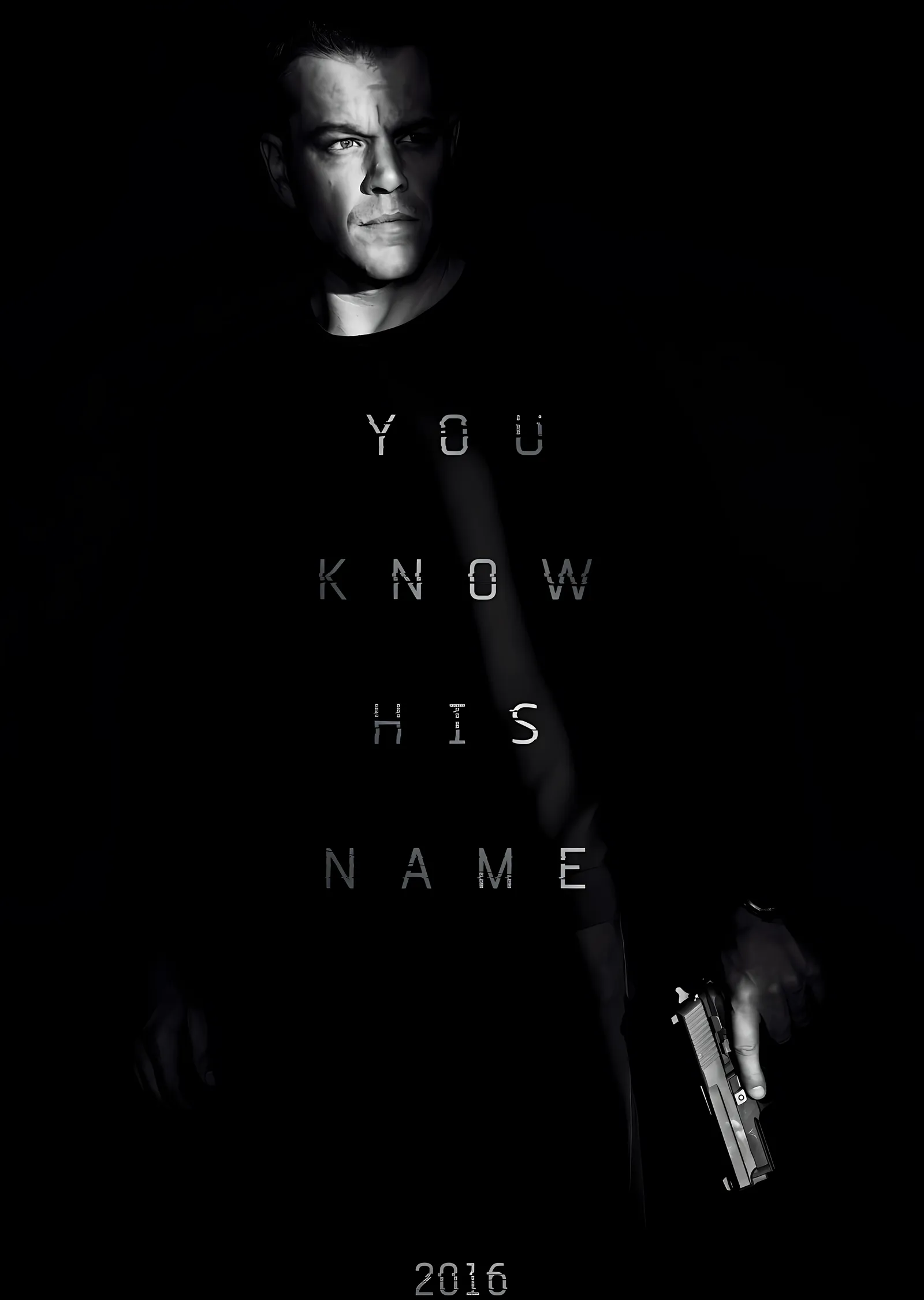 Jason Bourne You Know His Name metal tablo