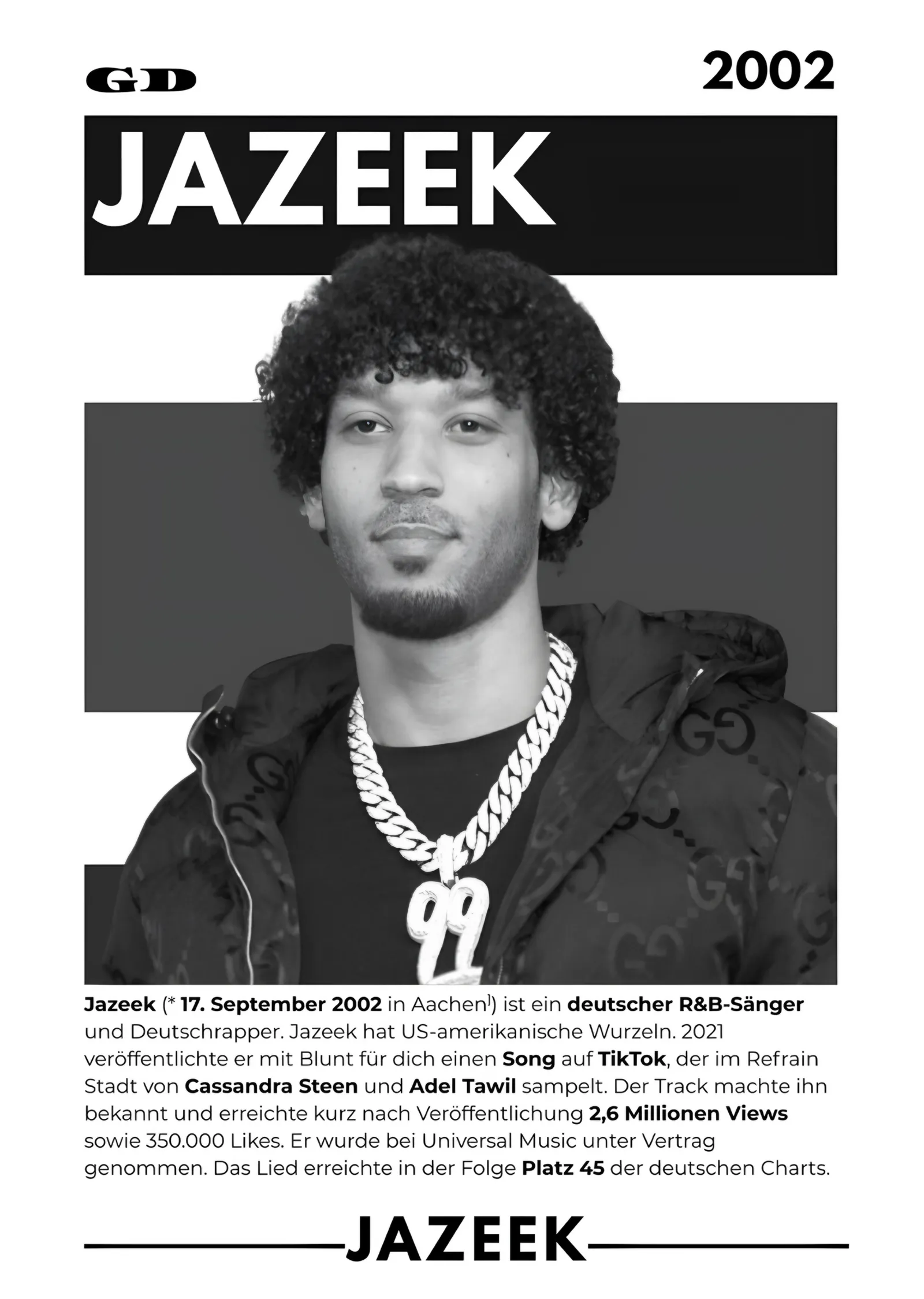 Jazeek: 2002 Künye Afişi metal tablo