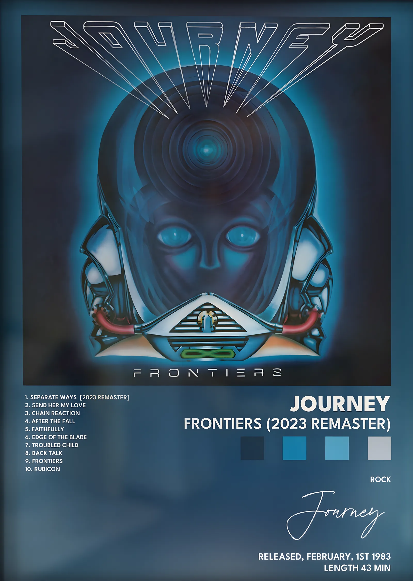 Journey: Frontiers metal tablo