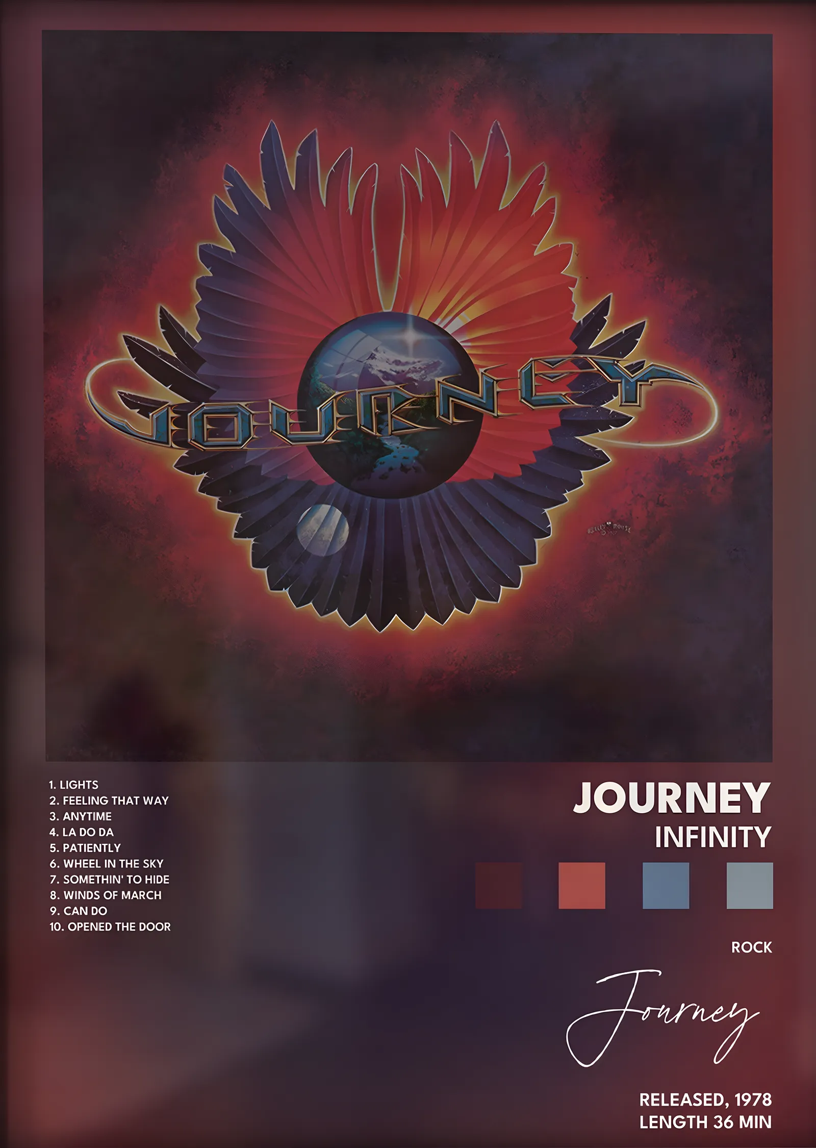Journey: Infinity metal tablo