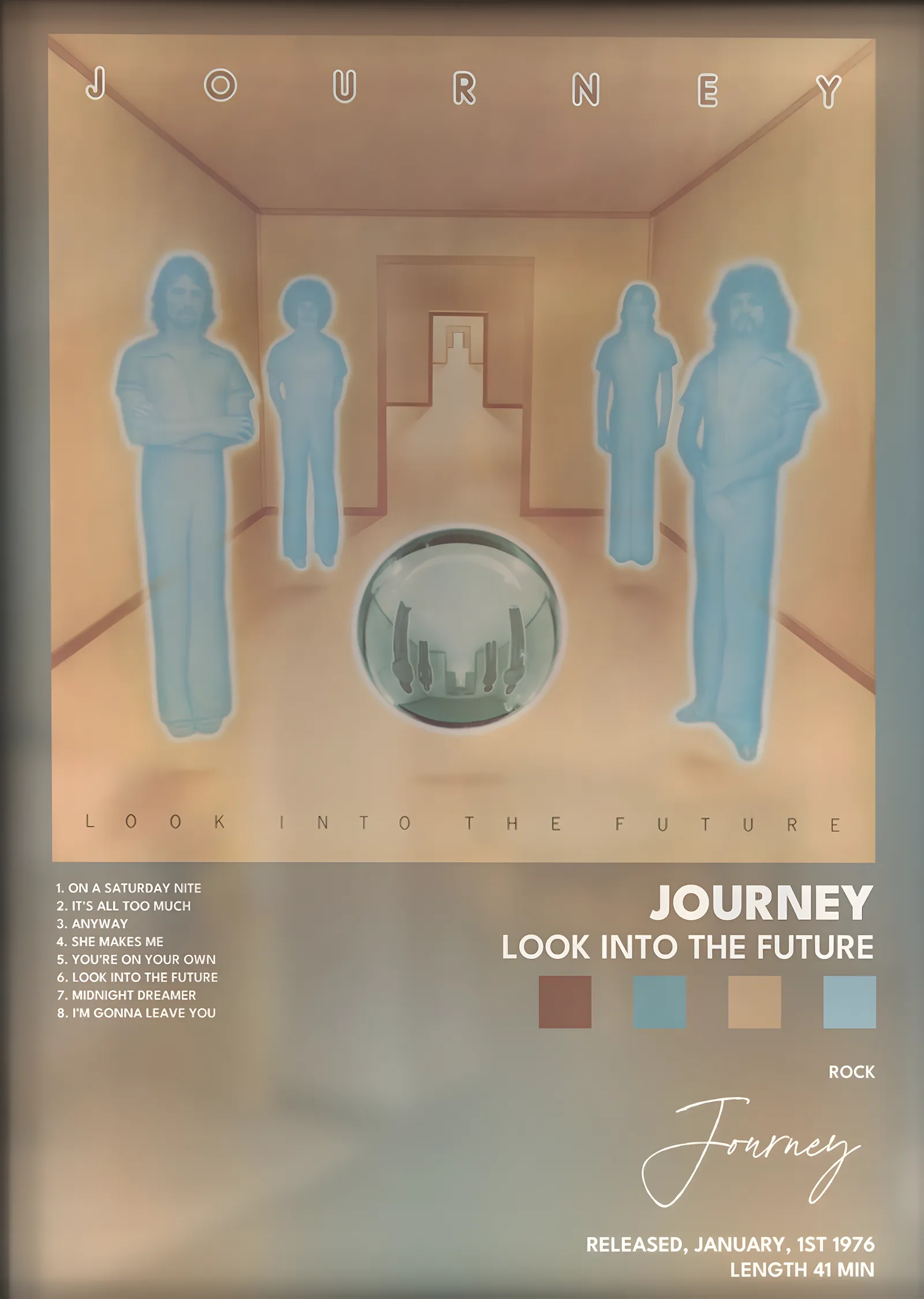 Journey: Look into the Future metal tablo