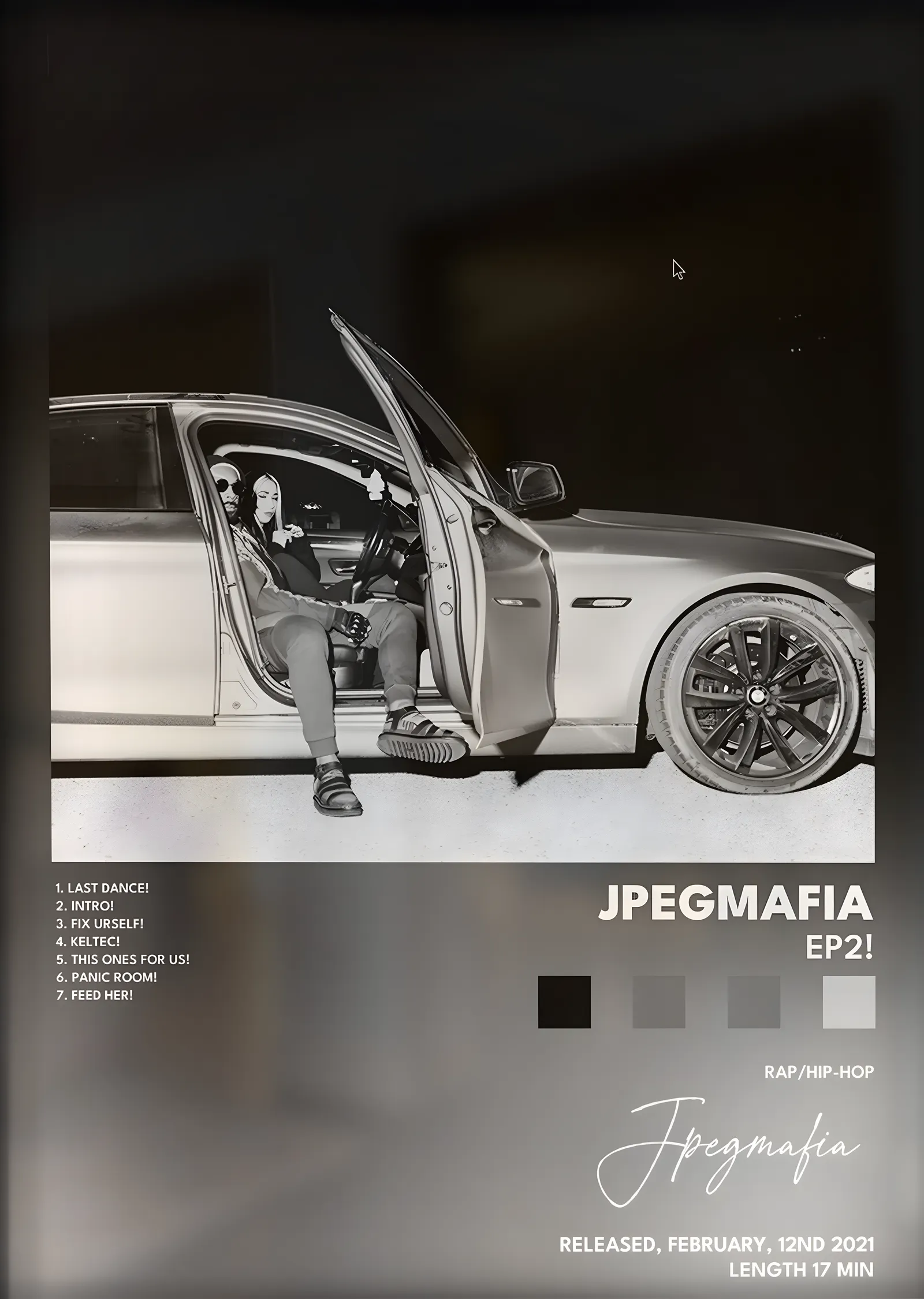 JPEGMAFIA: EP2! metal tablo