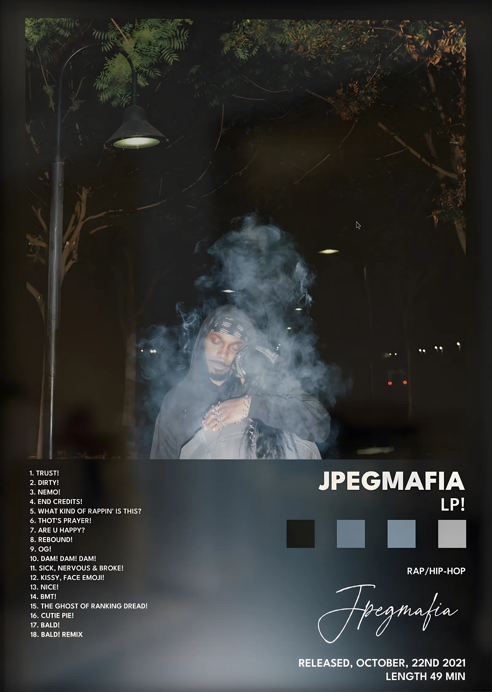 JPEGMAFIA: LP! metal tablo