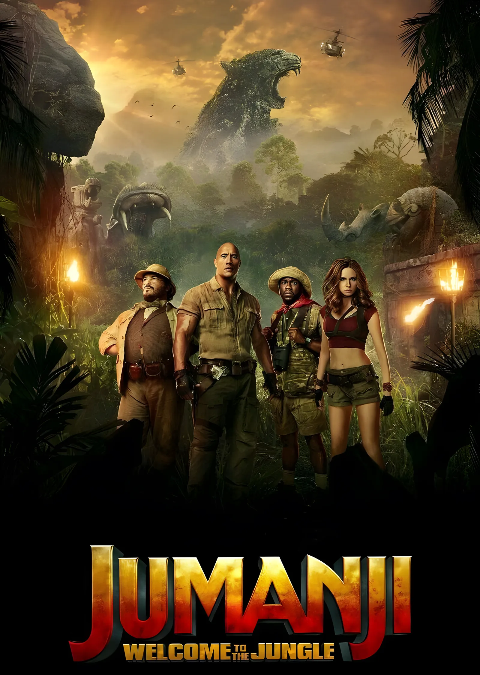 Jumanji - Ormanda Kadro metal tablo